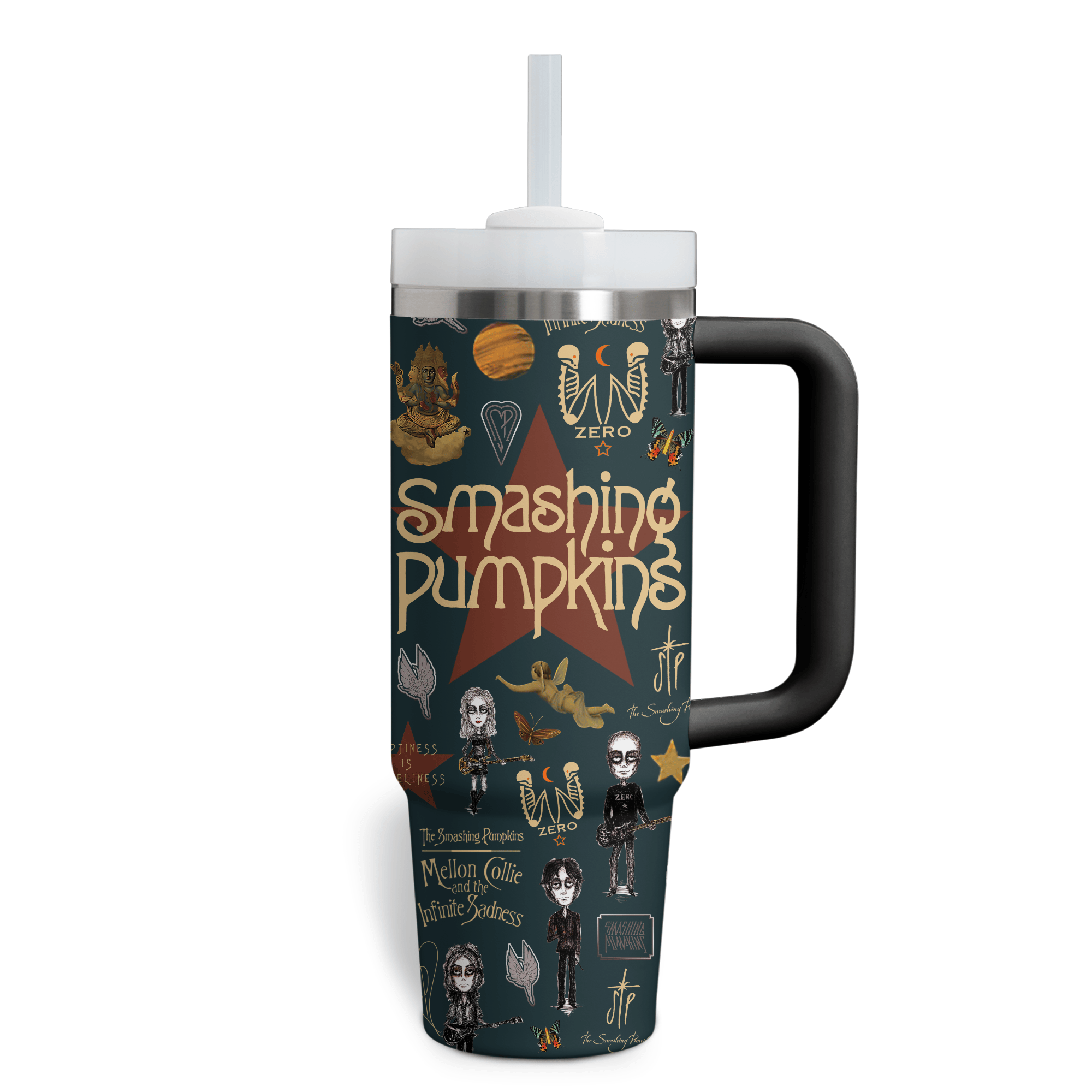 The Smashing Pumpkins Music Custom Stanley Cup 40 oz 30 oz Tumbler With Handle