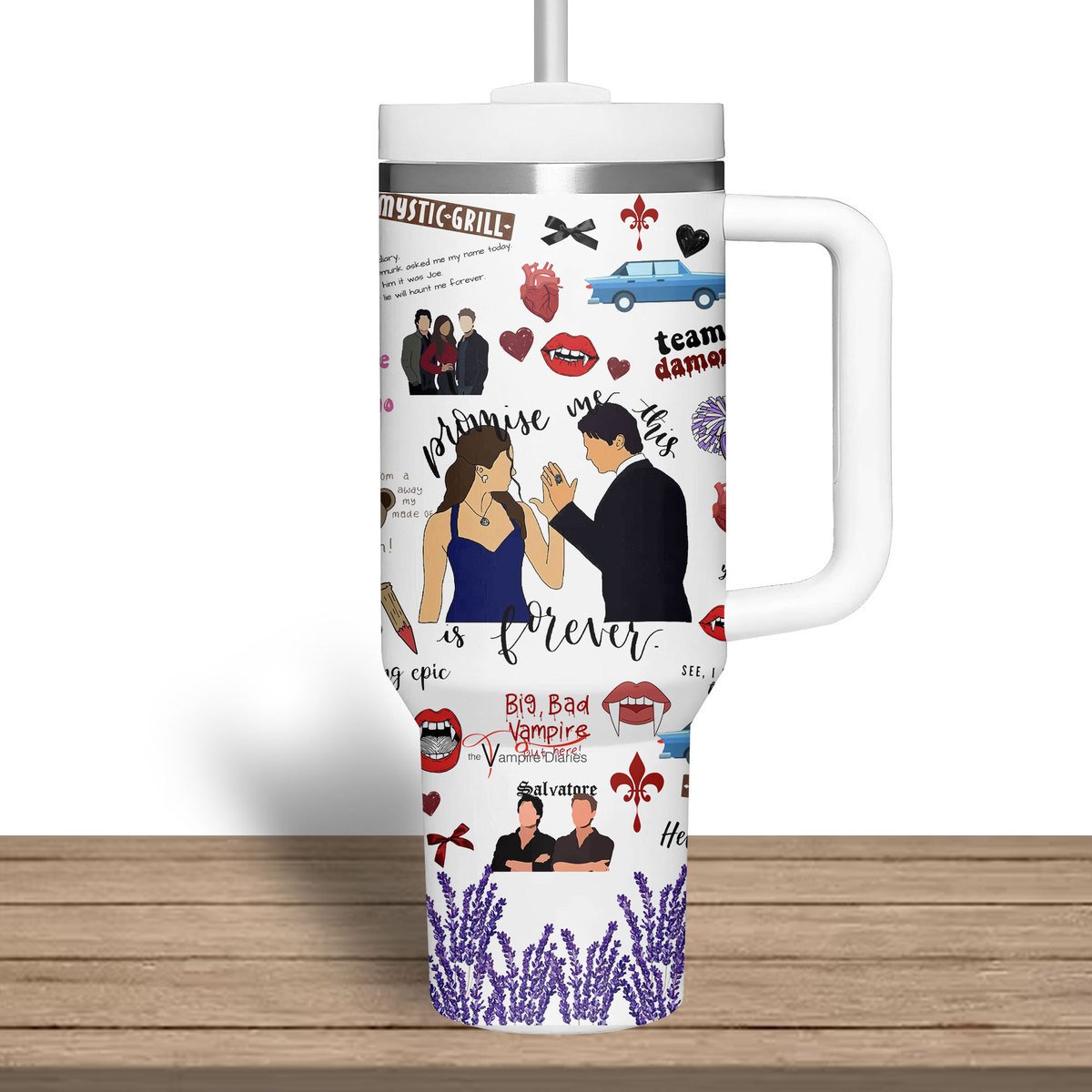 The Vampire Diaries TV Series Custom Stanley Cup 40 oz 30 oz Tumbler With Handle