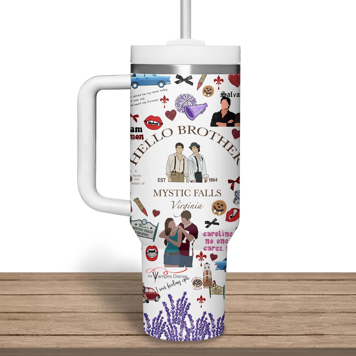 The Vampire Diaries TV Series Custom Stanley Cup 40 oz 30 oz Tumbler With Handle