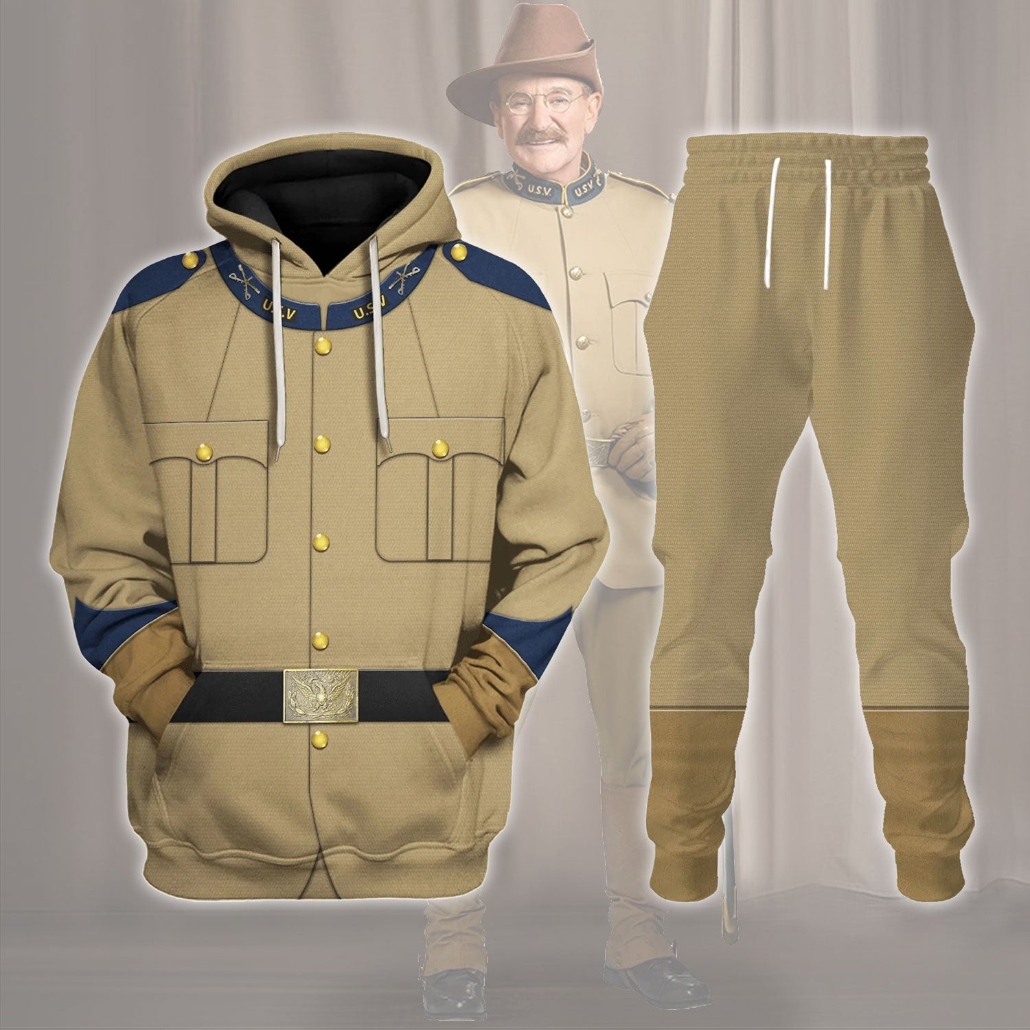 Theodore Roosevelt Costume Hoodie Sweatshirt T-Shirt Sweatpants Tracksuit - Stormmerch Exclusive