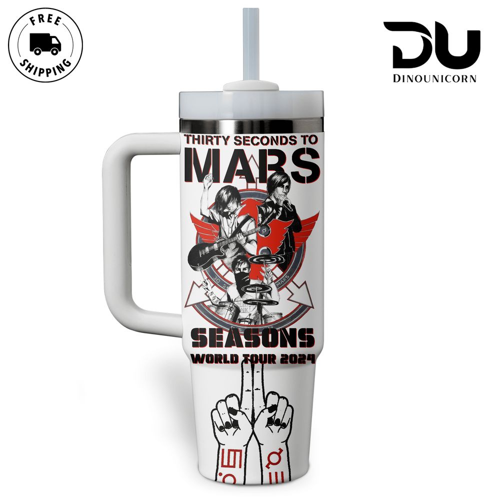Thirty Seconds To Mars Music Custom Stanley Cup 40 oz 30 oz Tumbler With Handle
