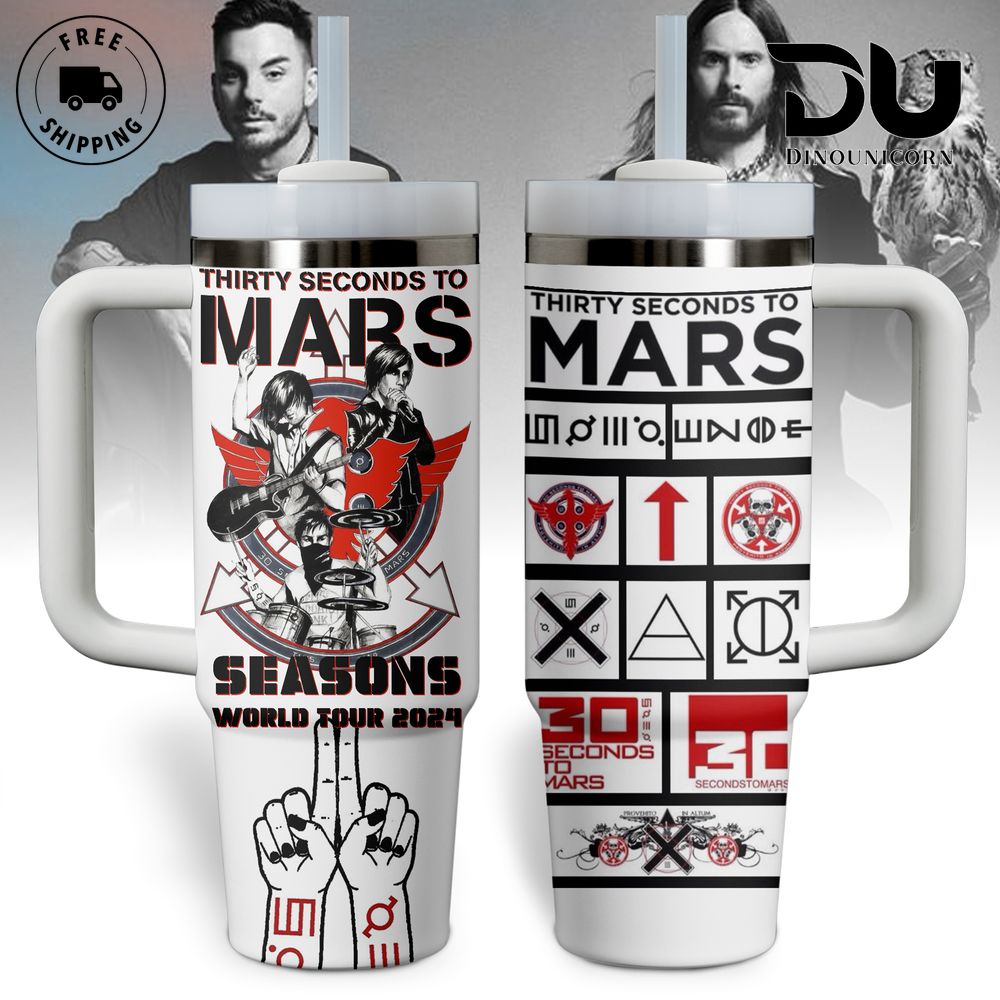 Thirty Seconds To Mars Music Custom Stanley Cup 40 oz 30 oz Tumbler With Handle