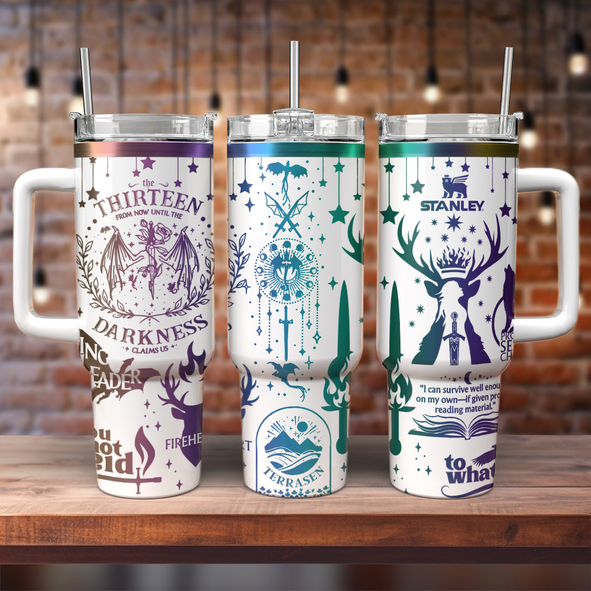 Throne Of Glass Book Custom Stanley Cup 40 oz 30 oz Tumbler With Handle
