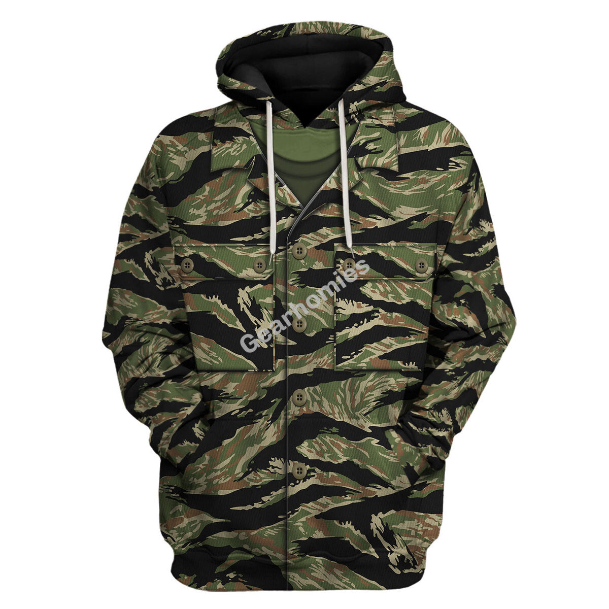 Tigerstripe South Vietnam Special Forces Tiger Stripe CAMO Costume Hoodie Sweatshirt T-Shirt Sweatpants Tracksuit - Stormmerch Exclusive