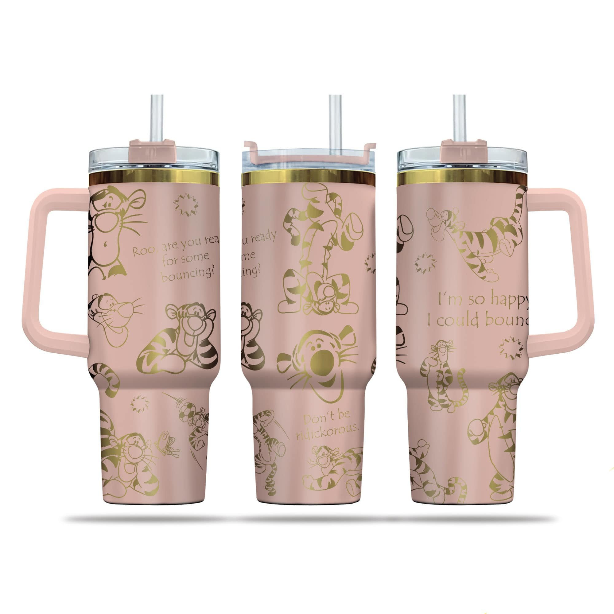Tigger Cartoon Custom Stanley Cup 40 oz 30 oz Tumbler With Handle
