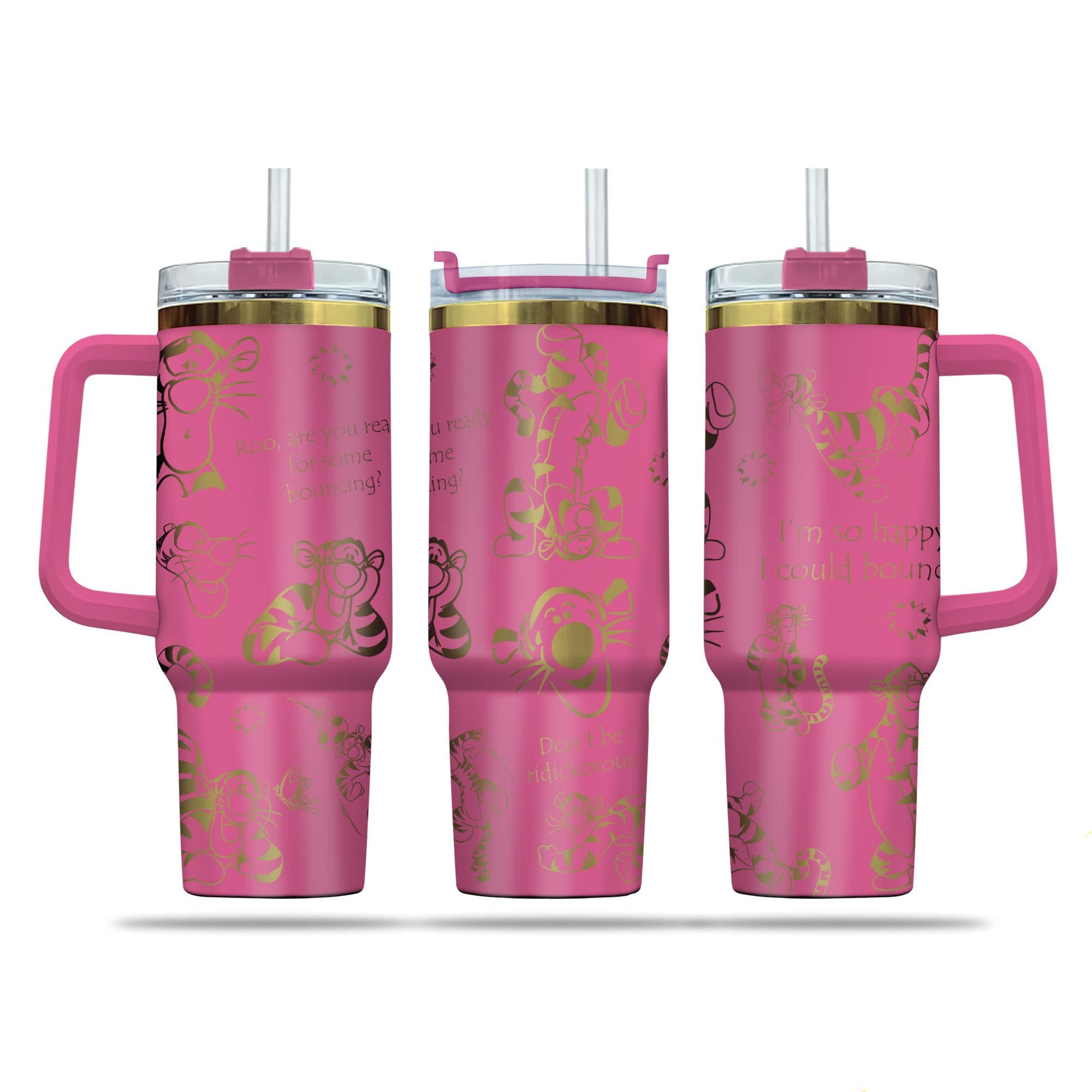 Tigger Cartoon Custom Stanley Cup 40 oz 30 oz Tumbler With Handle