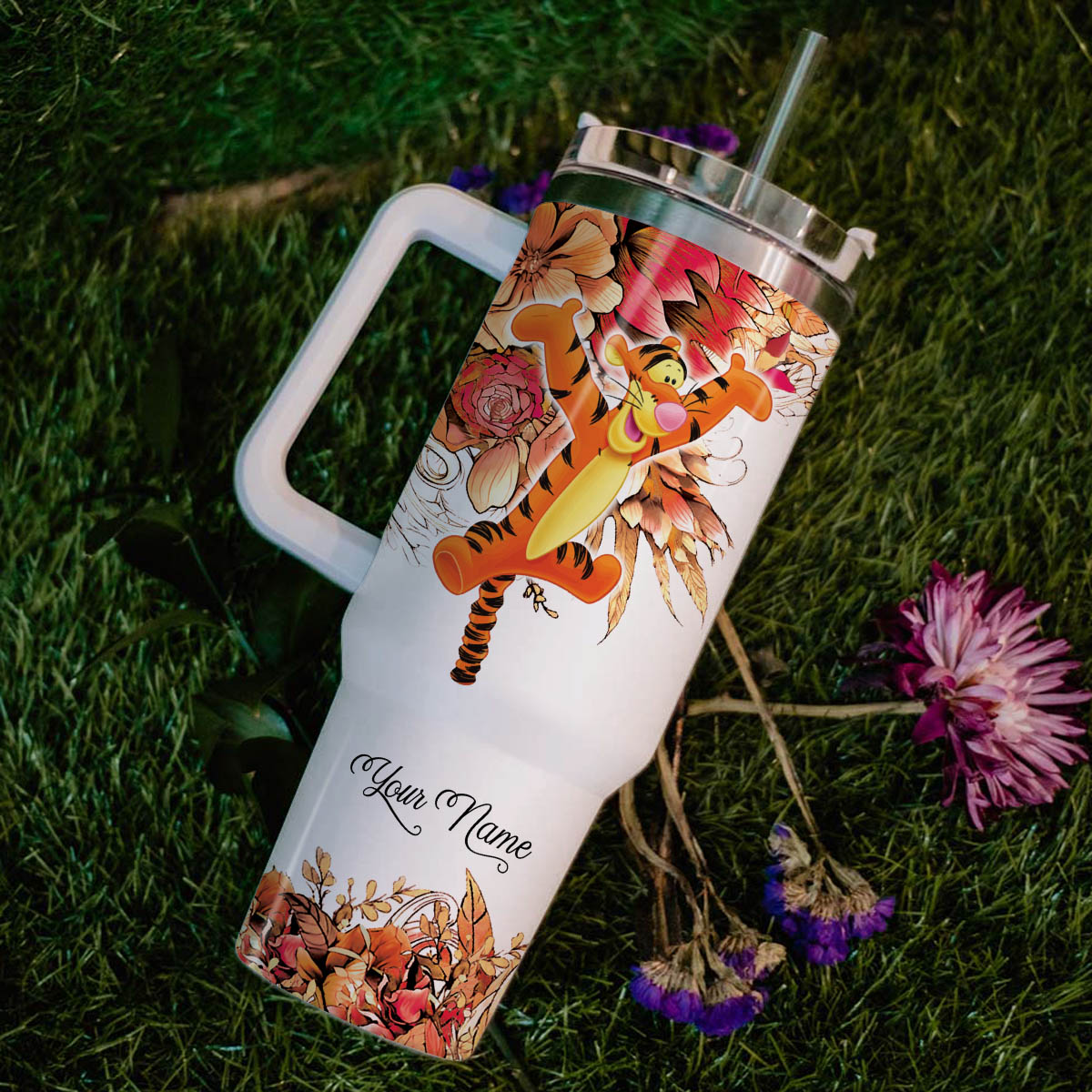 Tigger Winnie the Pooh Cartoon Custom Stanley Cup 40 oz 30 oz Tumbler With Handle