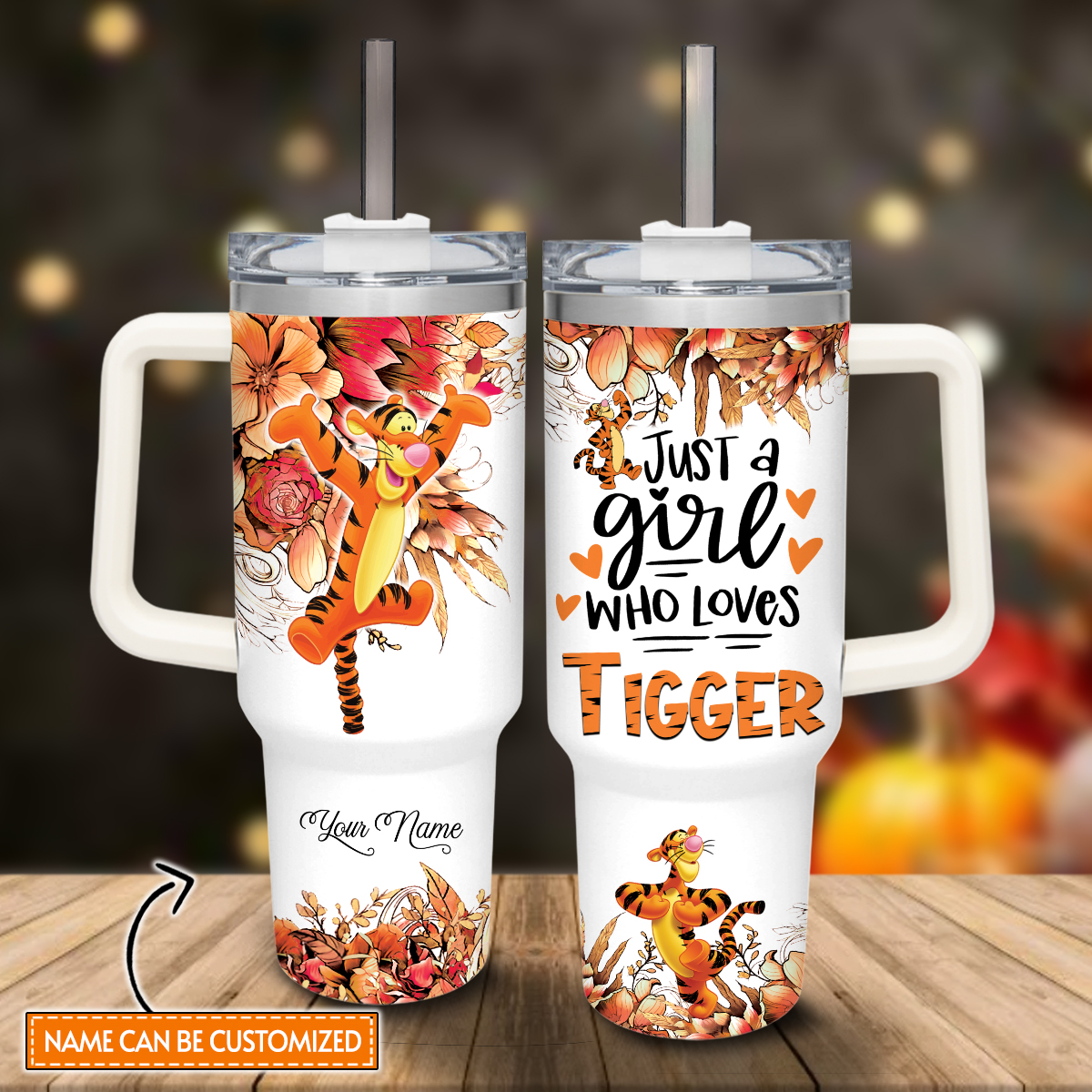 Tigger Winnie the Pooh Cartoon Custom Stanley Cup 40 oz 30 oz Tumbler With Handle