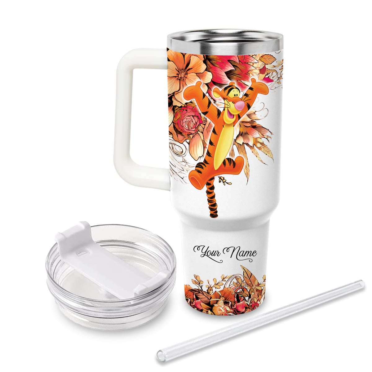 Tigger Winnie the Pooh Cartoon Custom Stanley Cup 40 oz 30 oz Tumbler With Handle