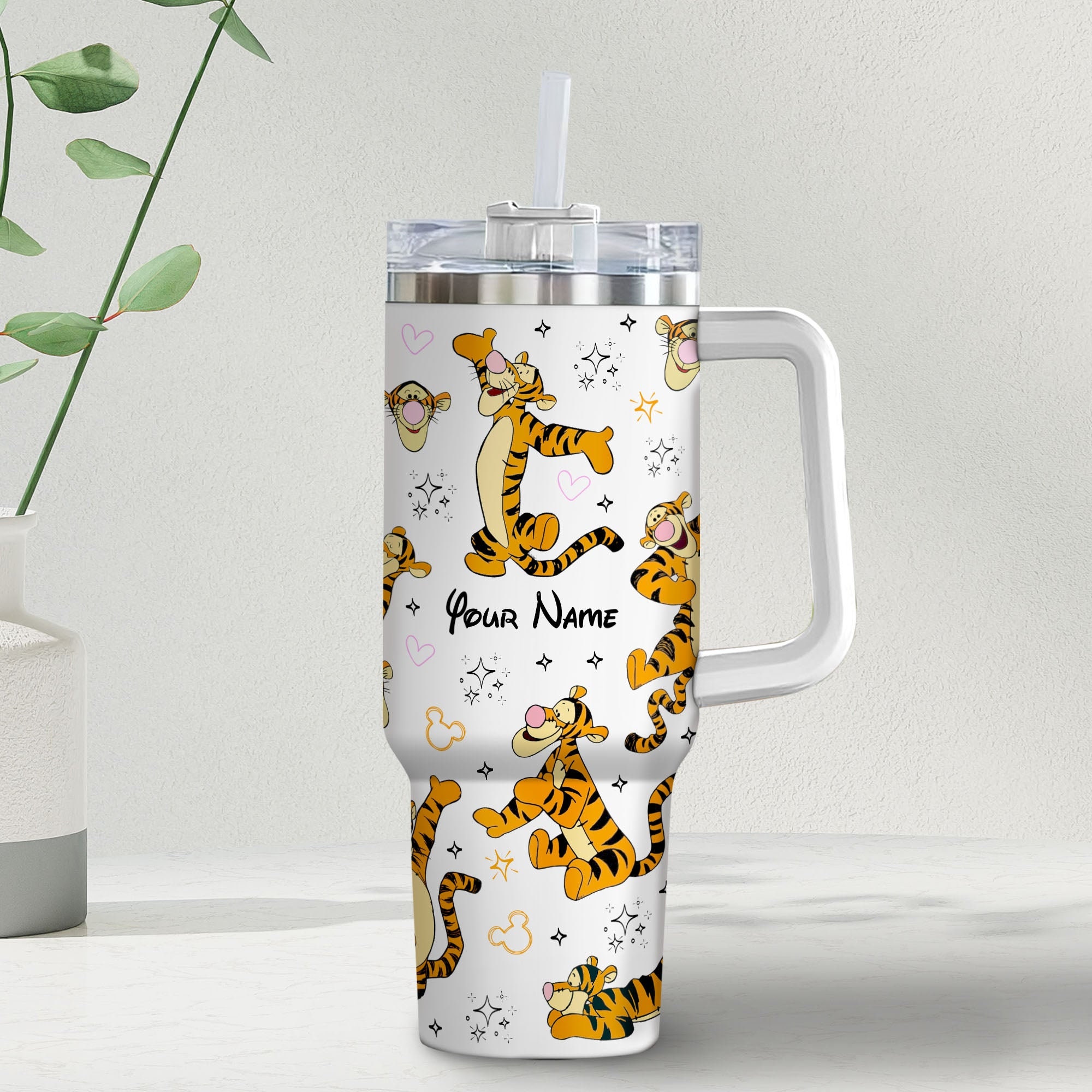 Tigger Winnie The Pooh Disney Cartoon Custom Stanley Cup 40 oz 30 oz Tumbler With Handle