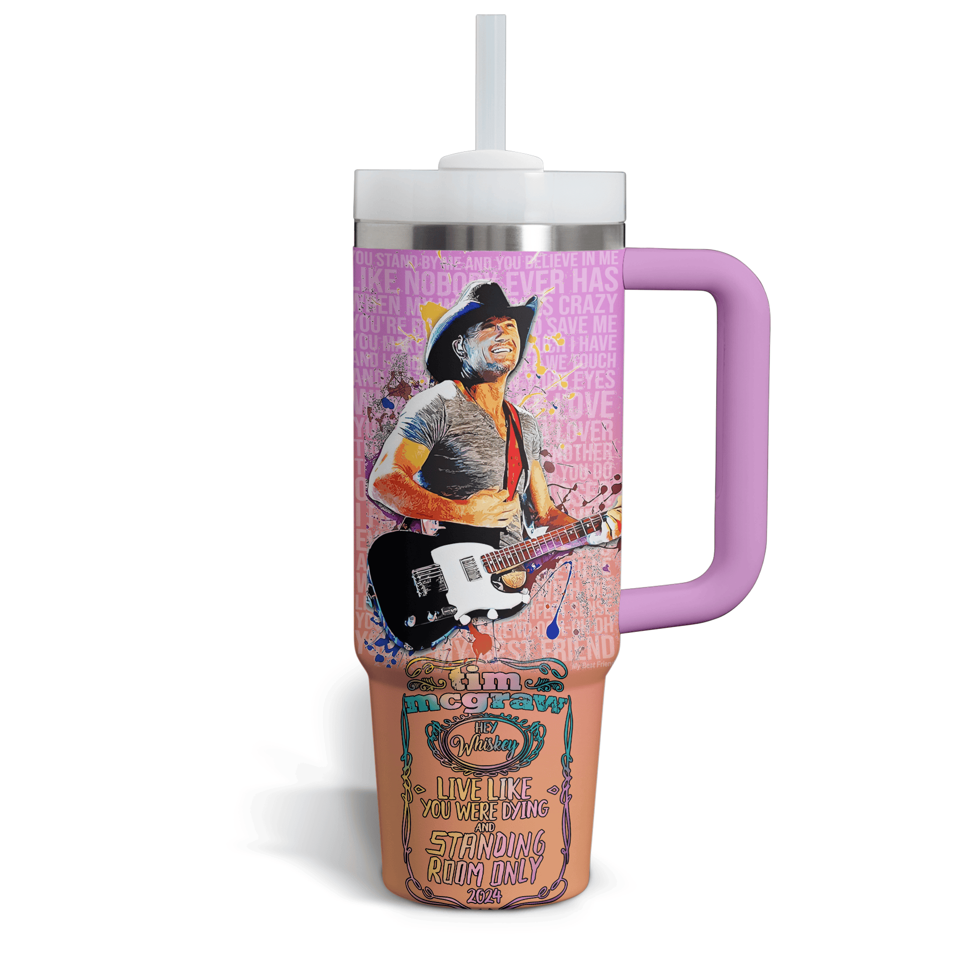 Tim McGraw Music Custom Stanley Cup 40 oz 30 oz Tumbler With Handle