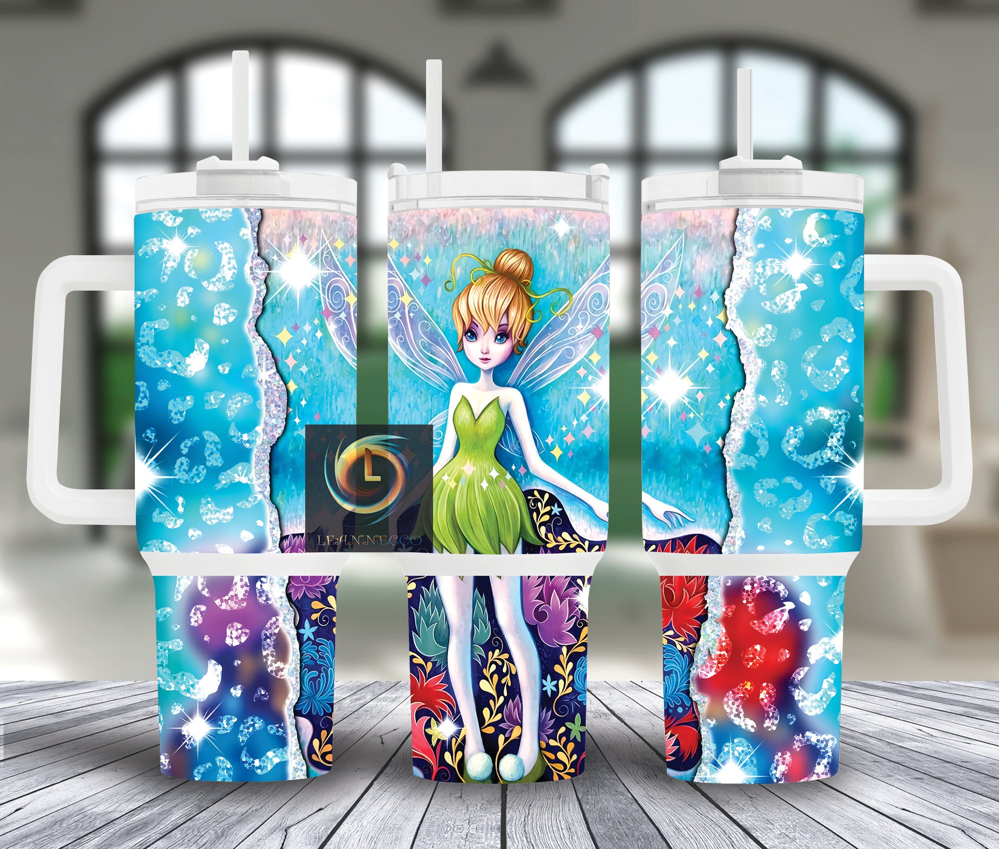 Tinker Bell Disney Cartoon Custom Stanley Cup 40 oz 30 oz Tumbler With Handle