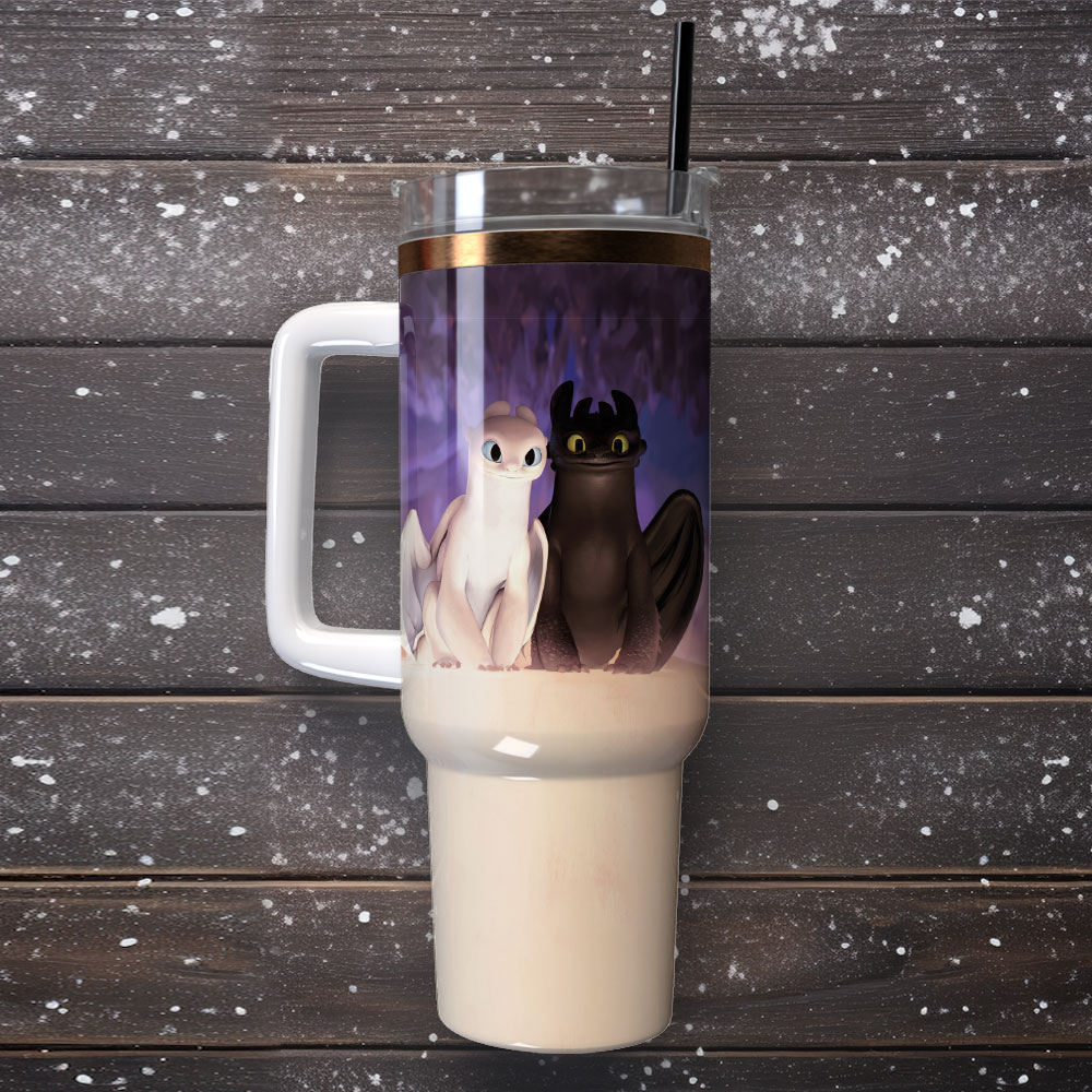 Toothless How to Train Your Dragon Custom Stanley Cup 40 oz 30 oz Tumbler With Handle