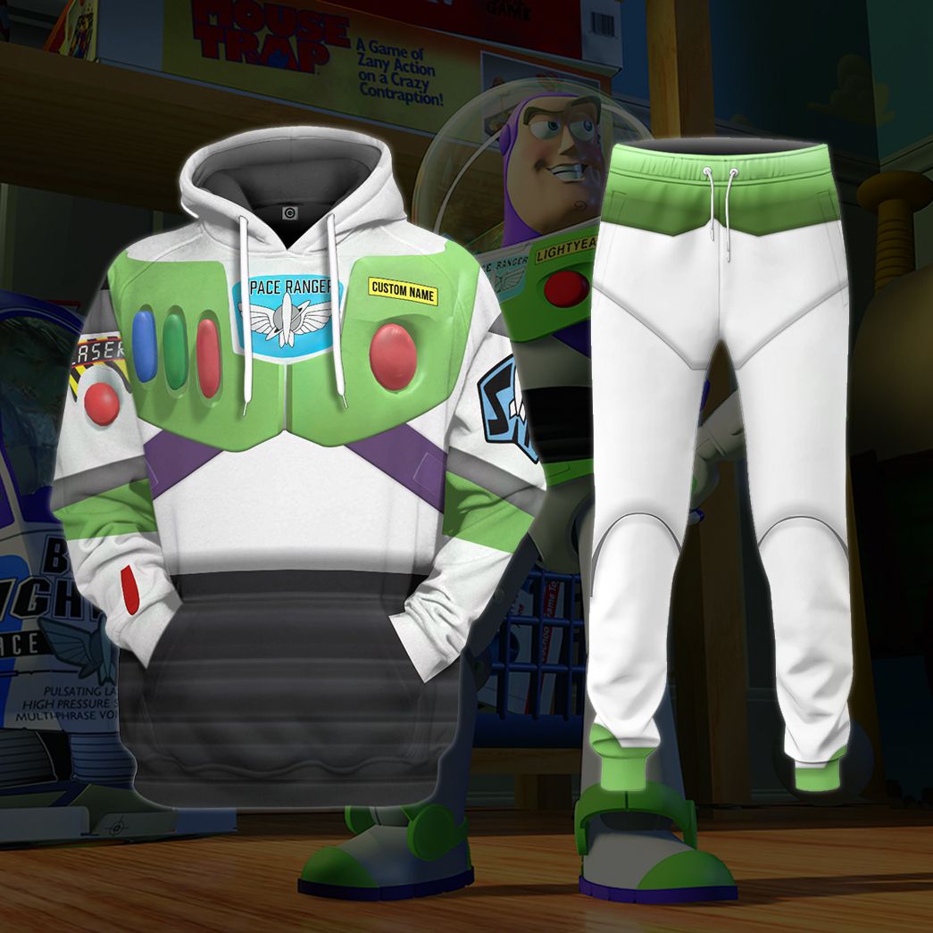 Toy Story Buzz Lightyear Space Ranger Cosplay Costume Hoodie Sweatshirt T-Shirt Sweatpants Tracksuit - Stormmerch Exclusive