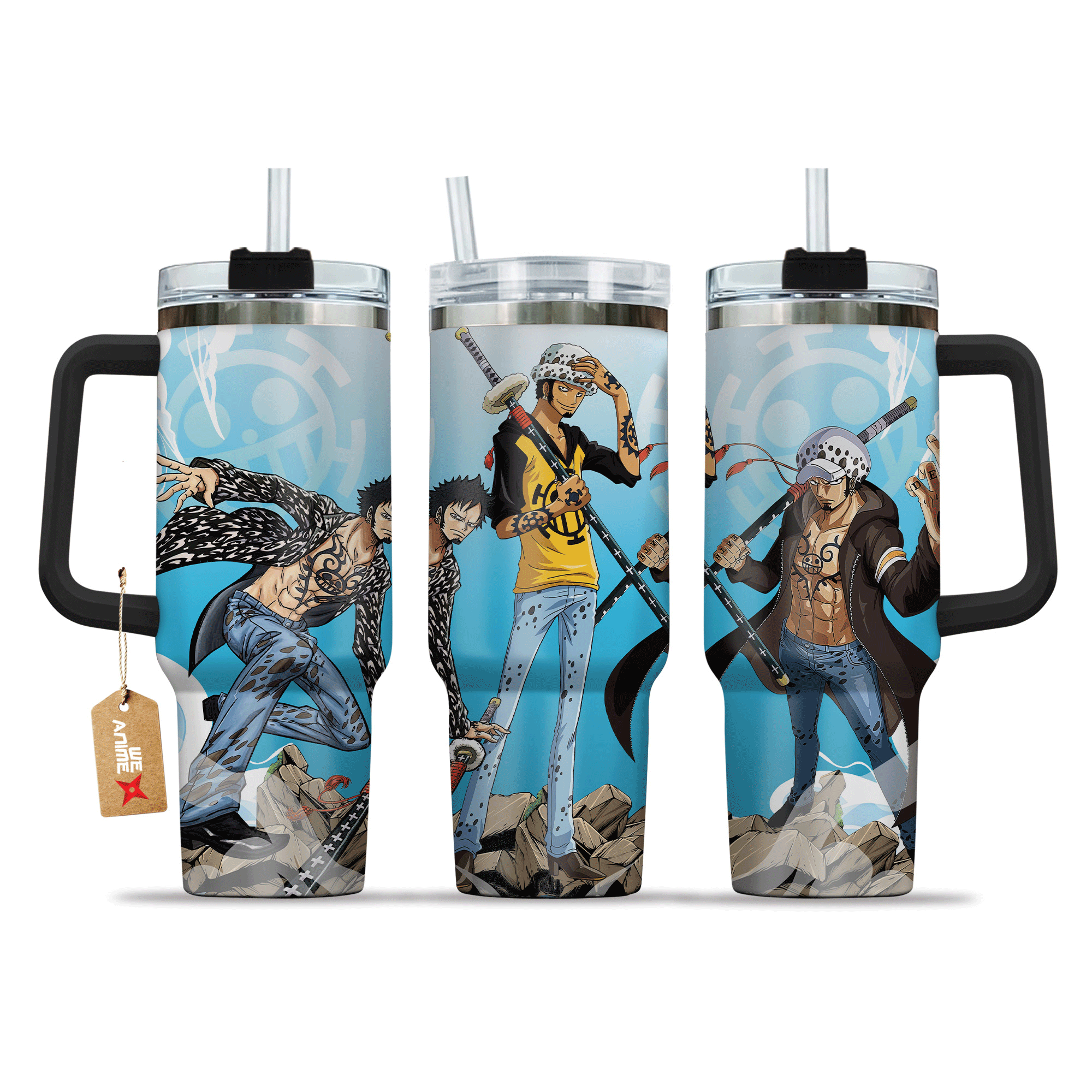 Trafalgar D. Law One Piece Anime Custom Stanley Cup 40 oz 30 oz Tumbler With Handle