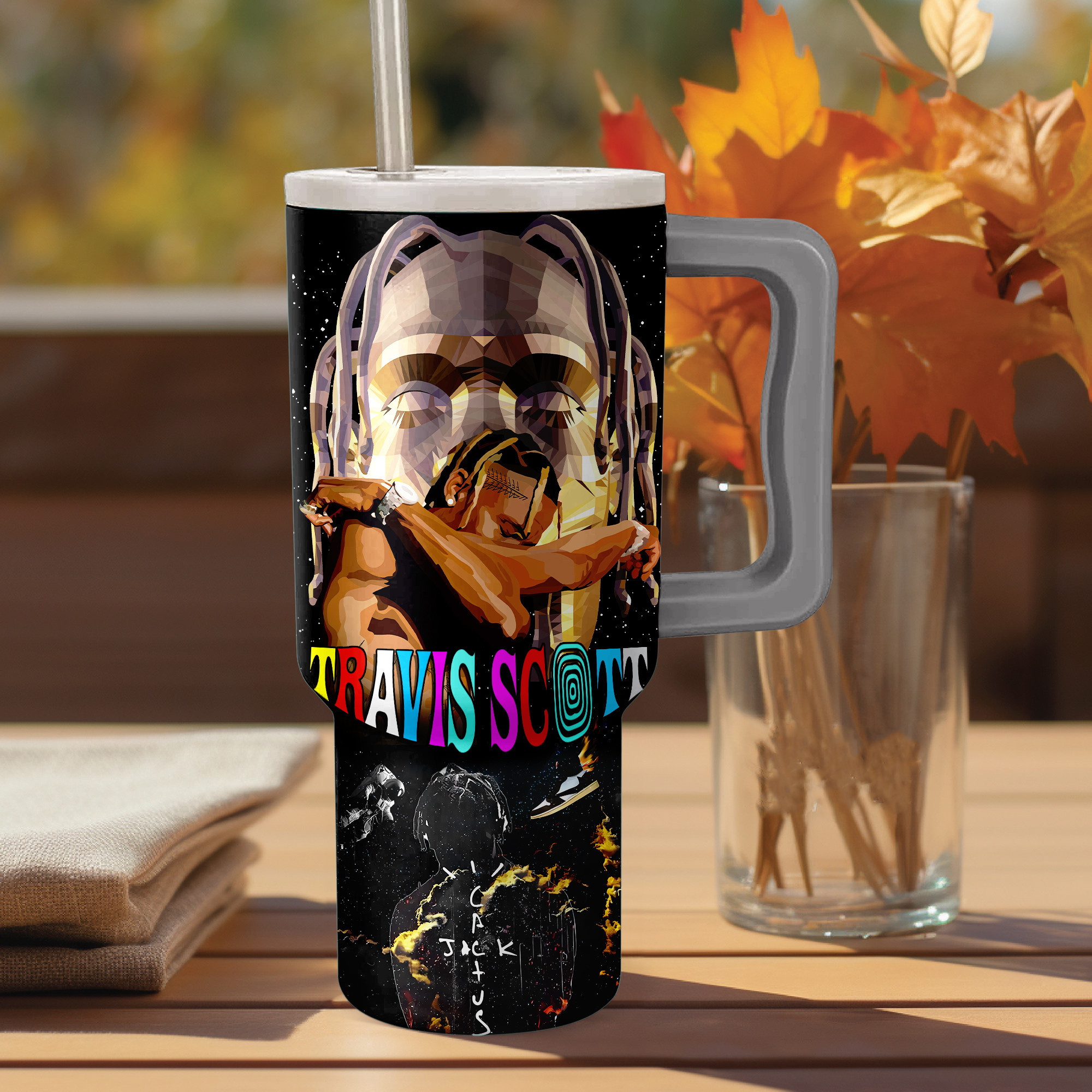Travis Scott Music Custom Stanley Cup 40 oz 30 oz Tumbler With Handle
