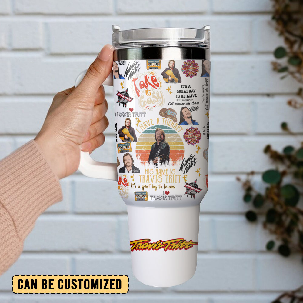Travis Tritt Music Custom Stanley Cup 40 oz 30 oz Tumbler With Handle