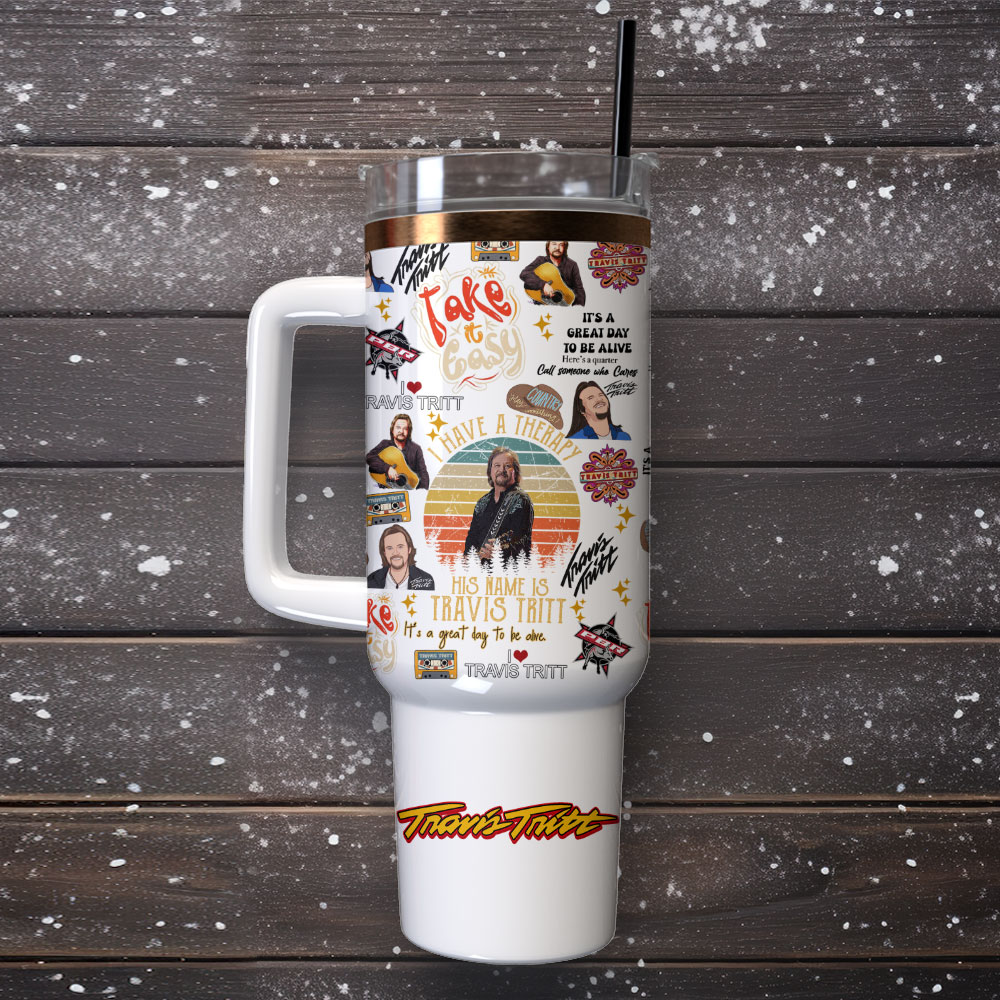 Travis Tritt Music Custom Stanley Cup 40 oz 30 oz Tumbler With Handle