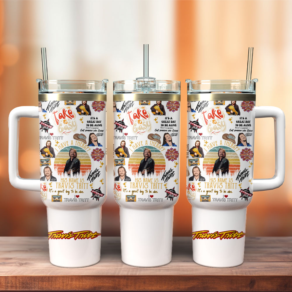 Travis Tritt Music Custom Stanley Cup 40 oz 30 oz Tumbler With Handle