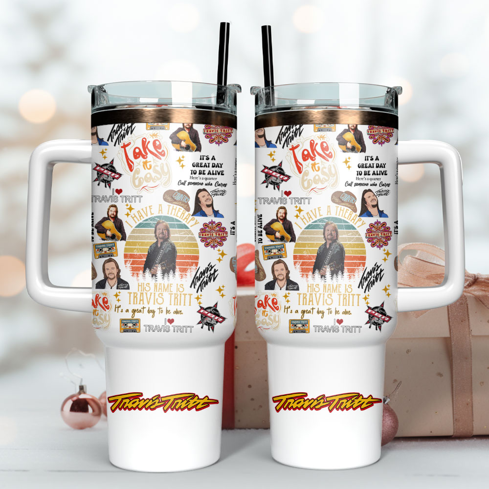 Travis Tritt Music Custom Stanley Cup 40 oz 30 oz Tumbler With Handle