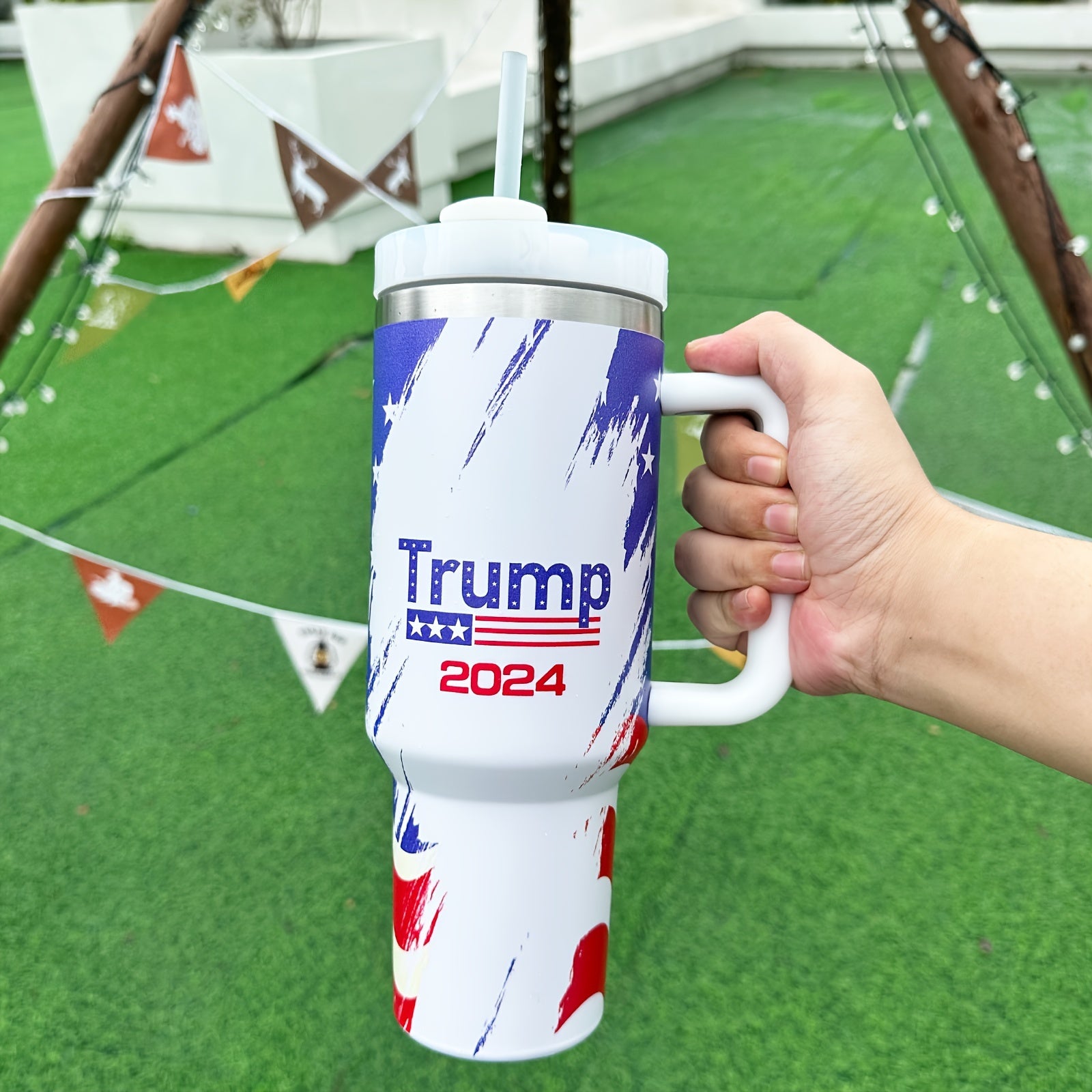 Trump 2024 Custom Stanley Cup 40 oz 30 oz Tumbler With Handle