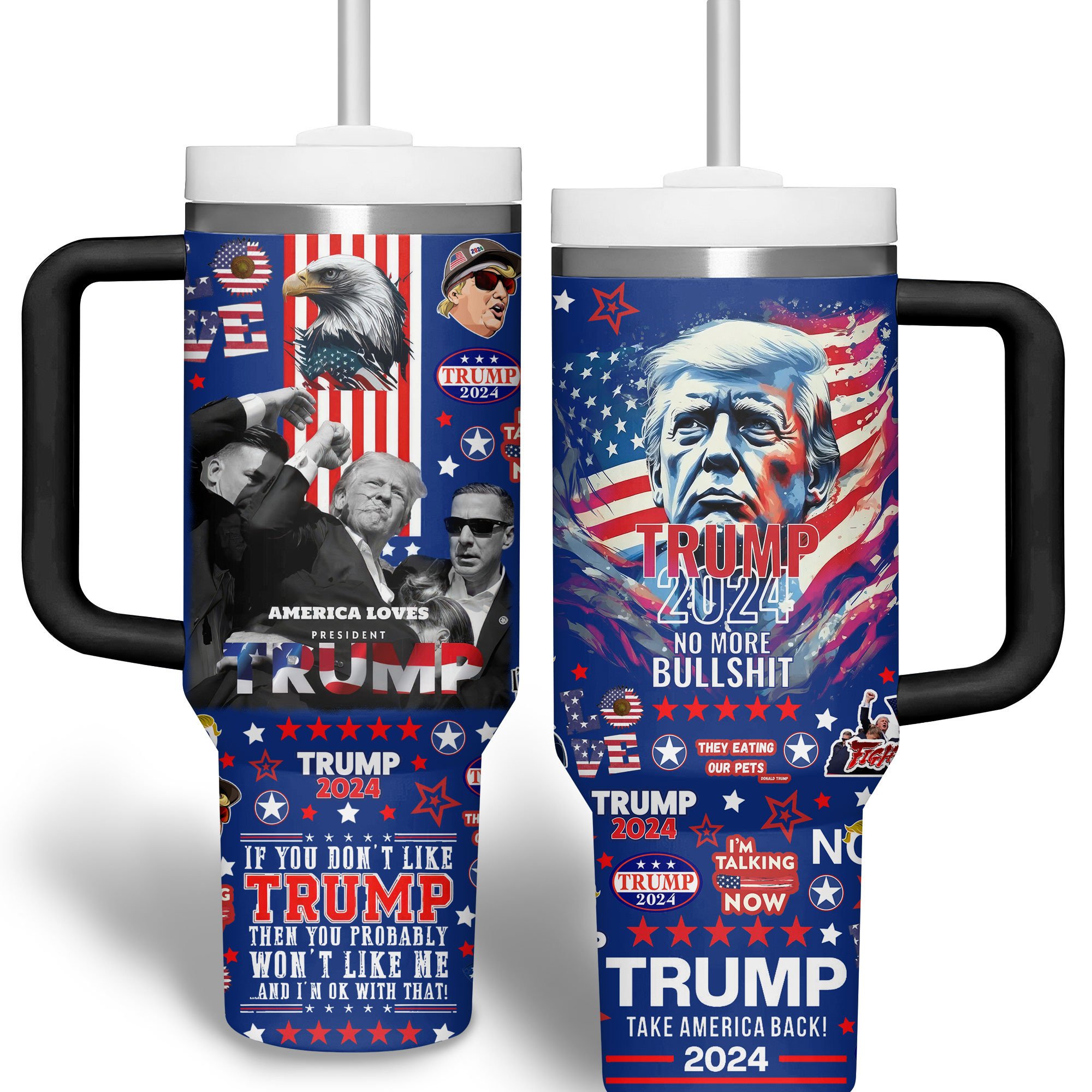 Trump Custom Stanley Cup 40 oz 30 oz Tumbler With Handle
