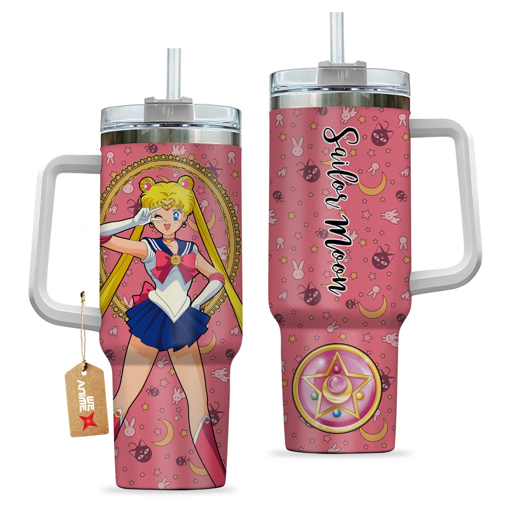 Tsukino UsagiSailor Moon Anime Custom Stanley Cup 40 oz 30 oz Tumbler With Handle