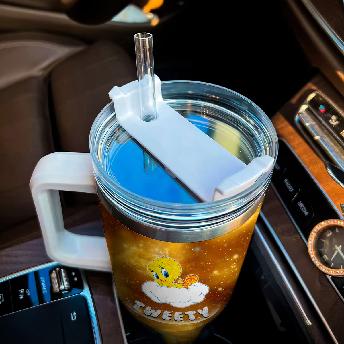 Tweety Looney Tunes Cartoon Custom Stanley Cup 40 oz 30 oz Tumbler With Handle
