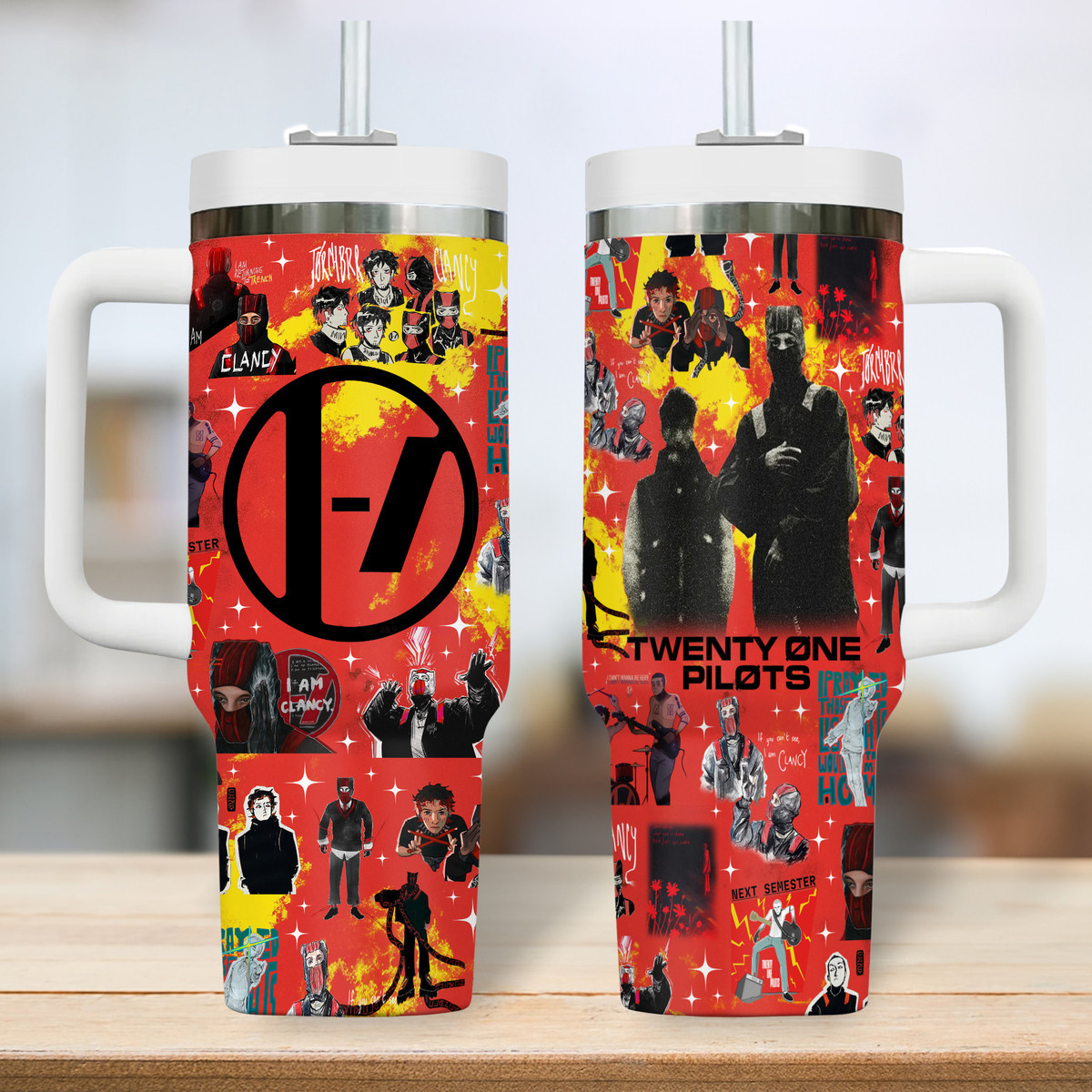 Twenty One Pilots Music Custom Stanley Cup 40 oz 30 oz Tumbler With Handle