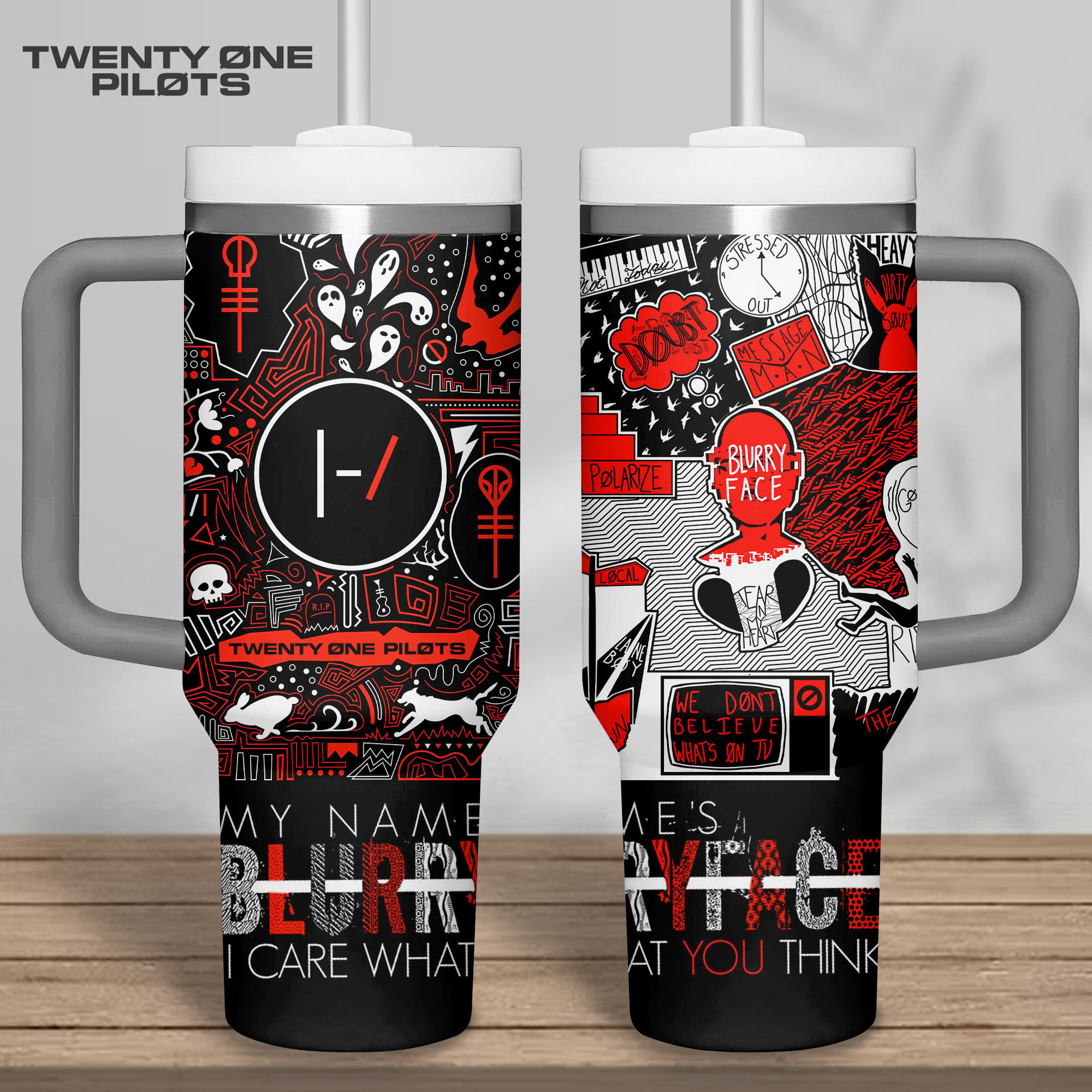 Twenty One Pilots Music Custom Stanley Cup 40 oz 30 oz Tumbler With Handle