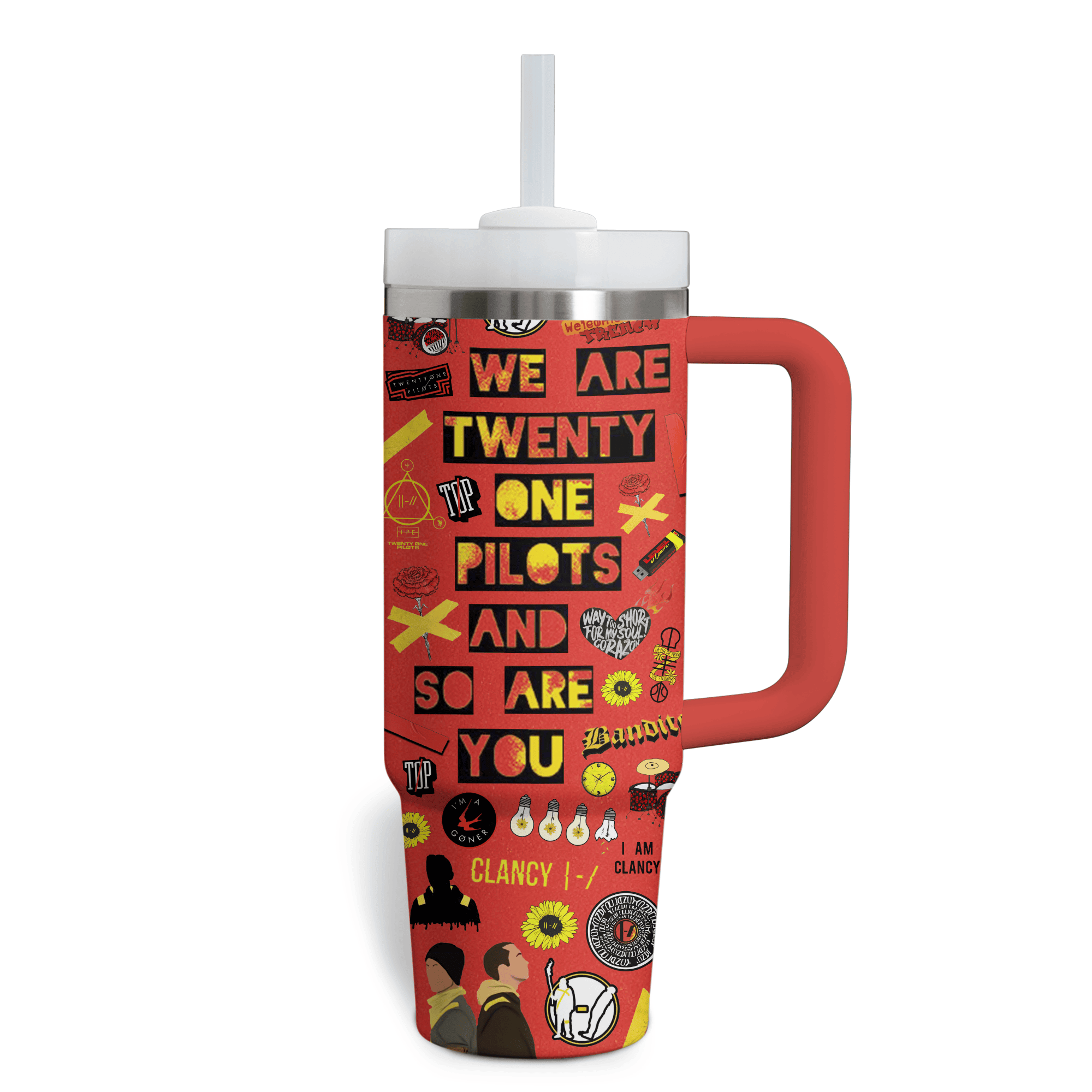 Twenty One Pilots Music Custom Stanley Cup 40 oz 30 oz Tumbler With Handle
