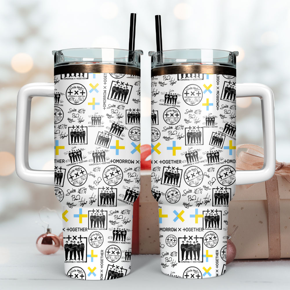 TXT Tomorrow x Together Lollapalooza Music Custom Stanley Cup 40 oz 30 oz Tumbler With Handle