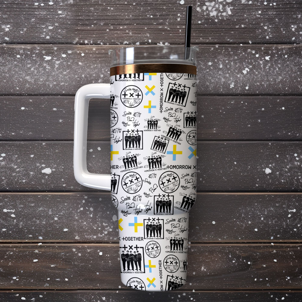 TXT Tomorrow x Together Lollapalooza Music Custom Stanley Cup 40 oz 30 oz Tumbler With Handle