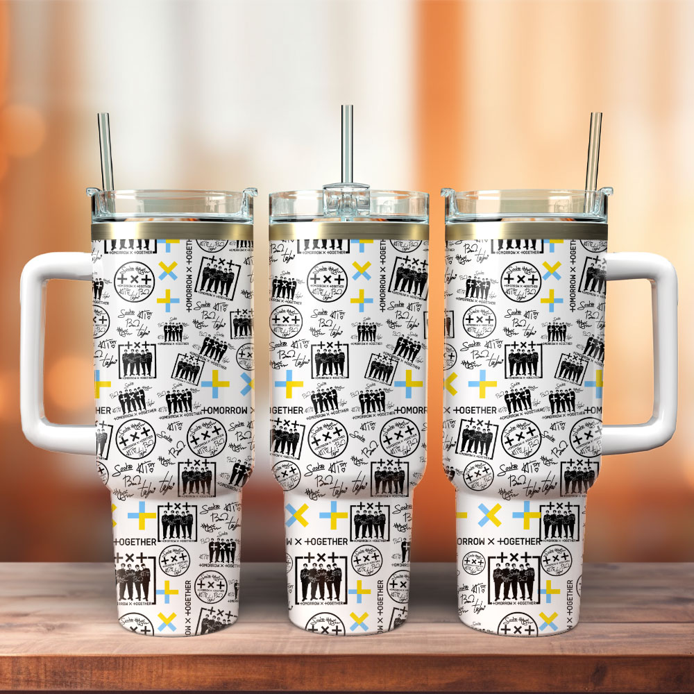 TXT Tomorrow x Together Lollapalooza Music Custom Stanley Cup 40 oz 30 oz Tumbler With Handle