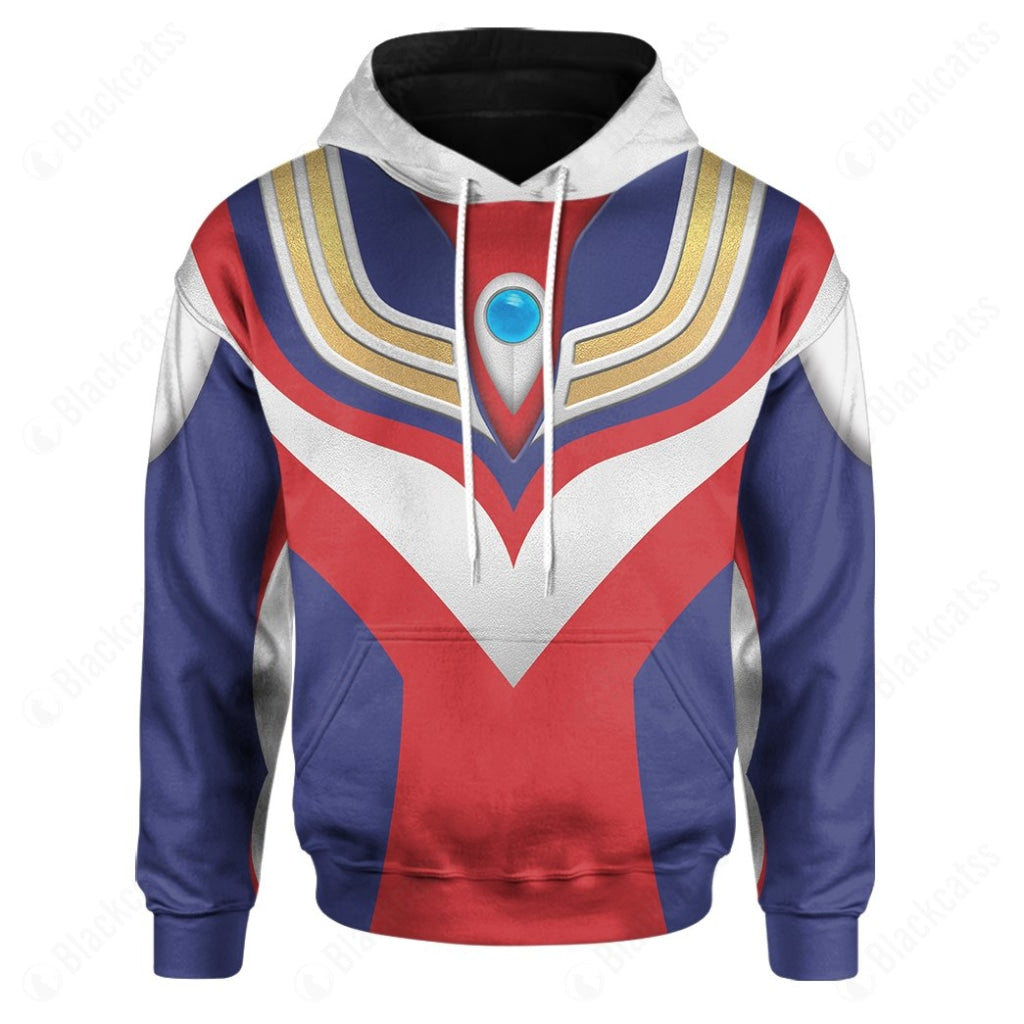 Ultraman Tiga Costume Hoodie Sweatshirt T-Shirt Sweatpants Tracksuit - Stormmerch Exclusive