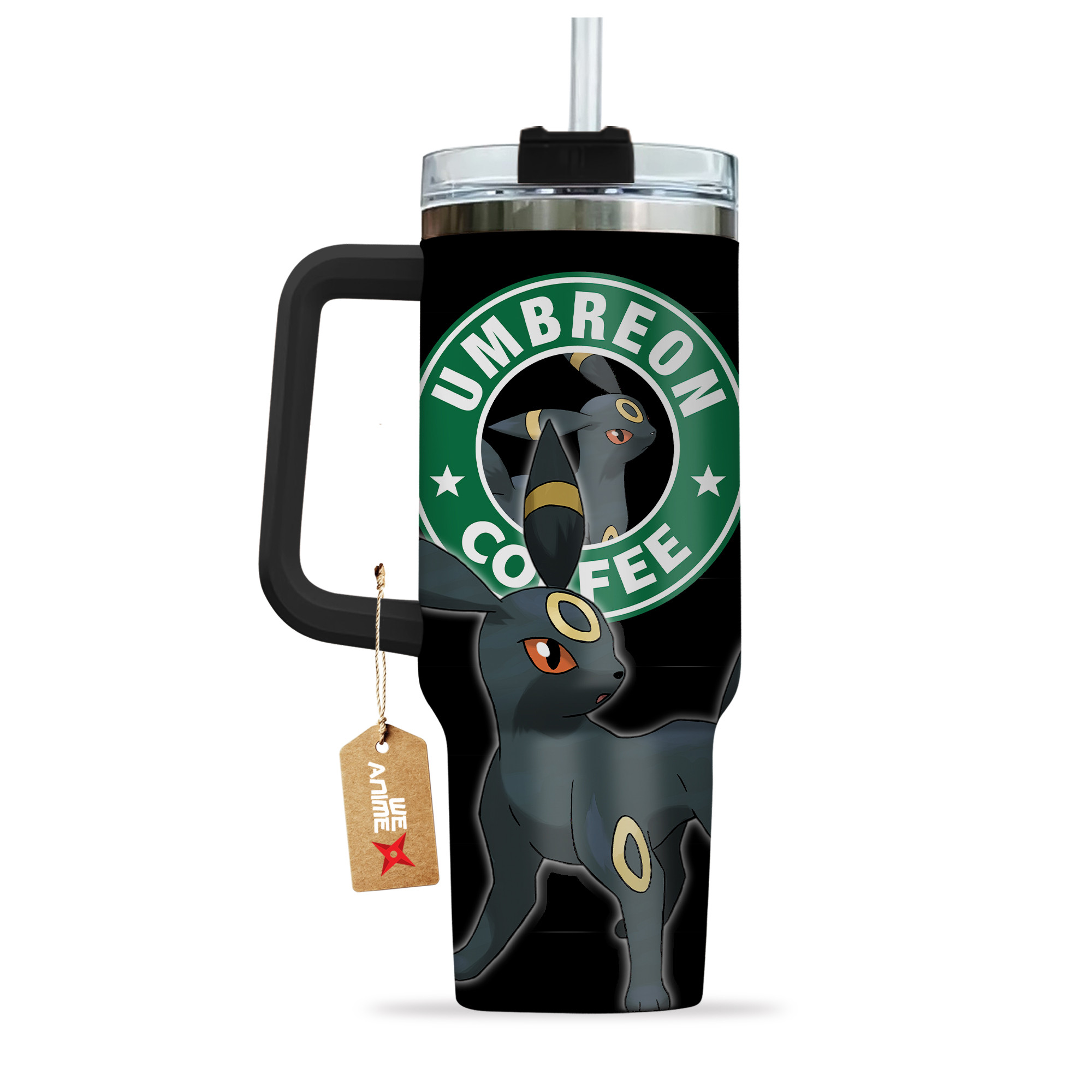 Umbreon Coffee Pokemon Anime Custom Stanley Cup 40 oz 30 oz Tumbler With Handle