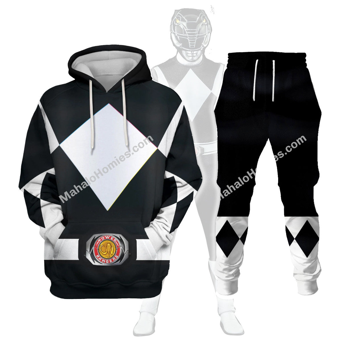 Unisex Tracksuit Hoodies Black Power Ranger 3D Costumes - Stormmerch Exclusive
