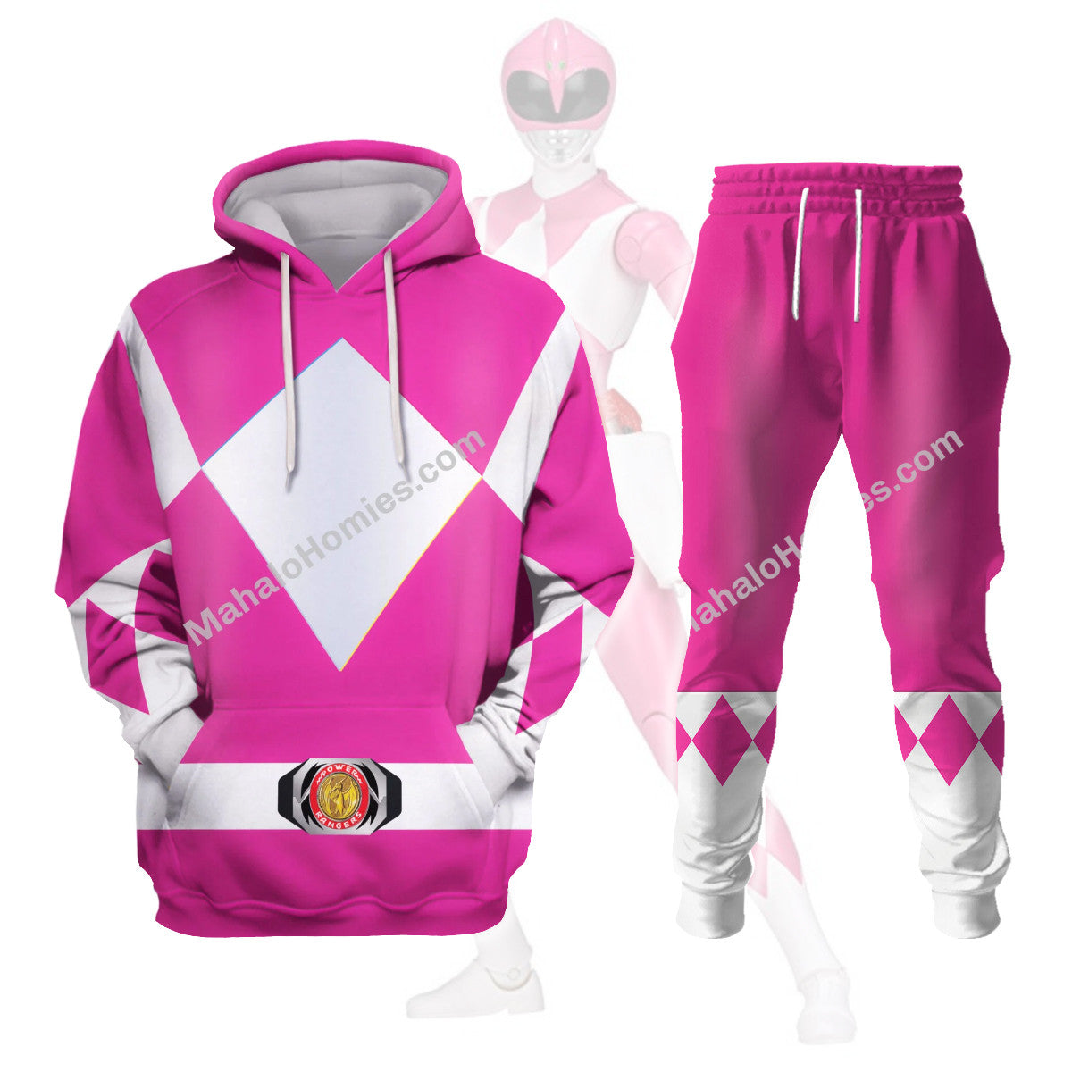 Unisex Tracksuit Hoodies Pink Power Ranger 3D Costumes - Stormmerch Exclusive