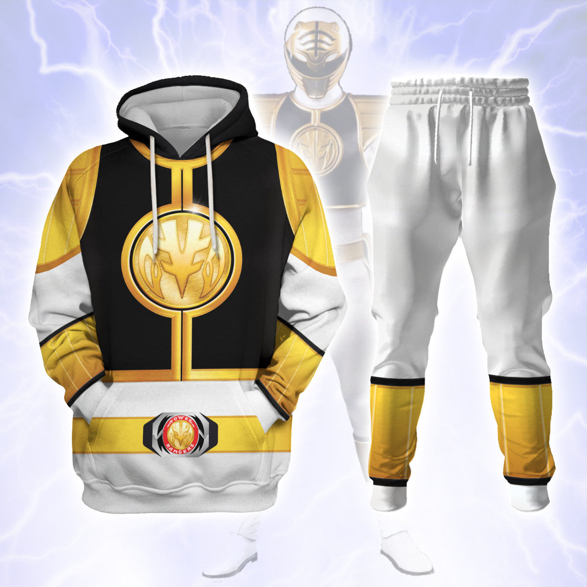 Unisex Tracksuit Hoodies White Power Ranger 3D Costumes - Stormmerch Exclusive