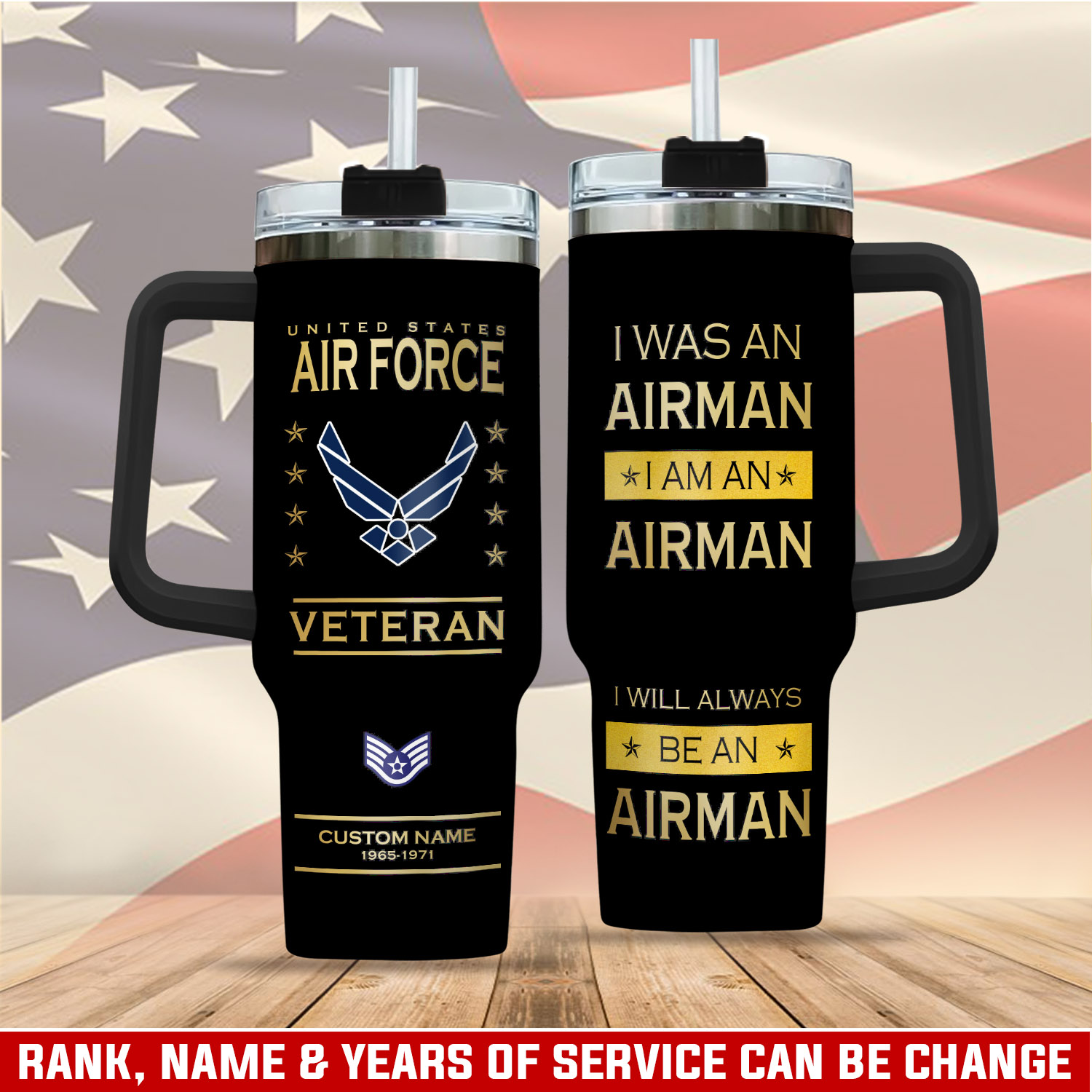 United States Air Force Custom Stanley Cup 40 oz 30 oz Tumbler With Handle