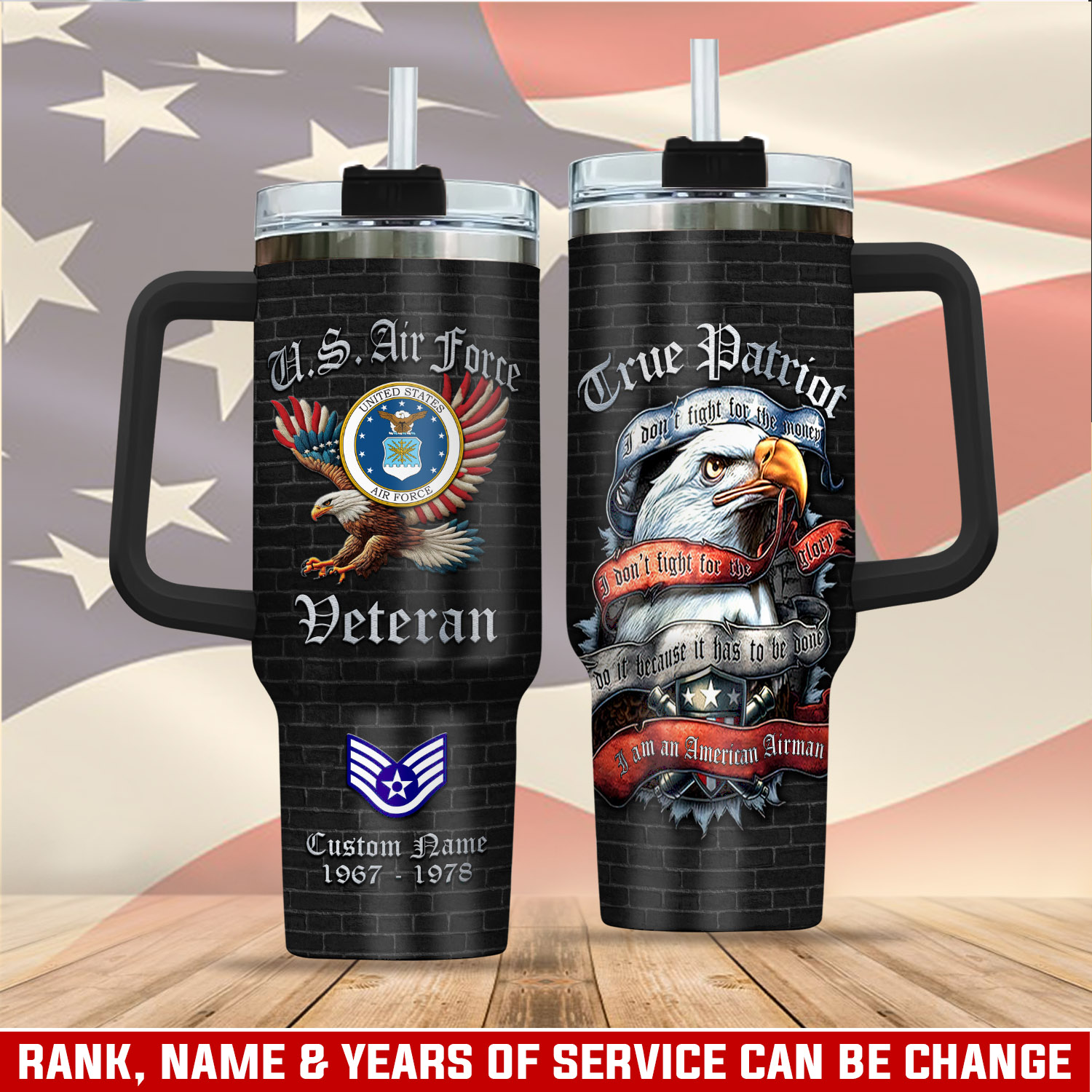 United States Air Force Custom Stanley Cup 40 oz 30 oz Tumbler With Handle