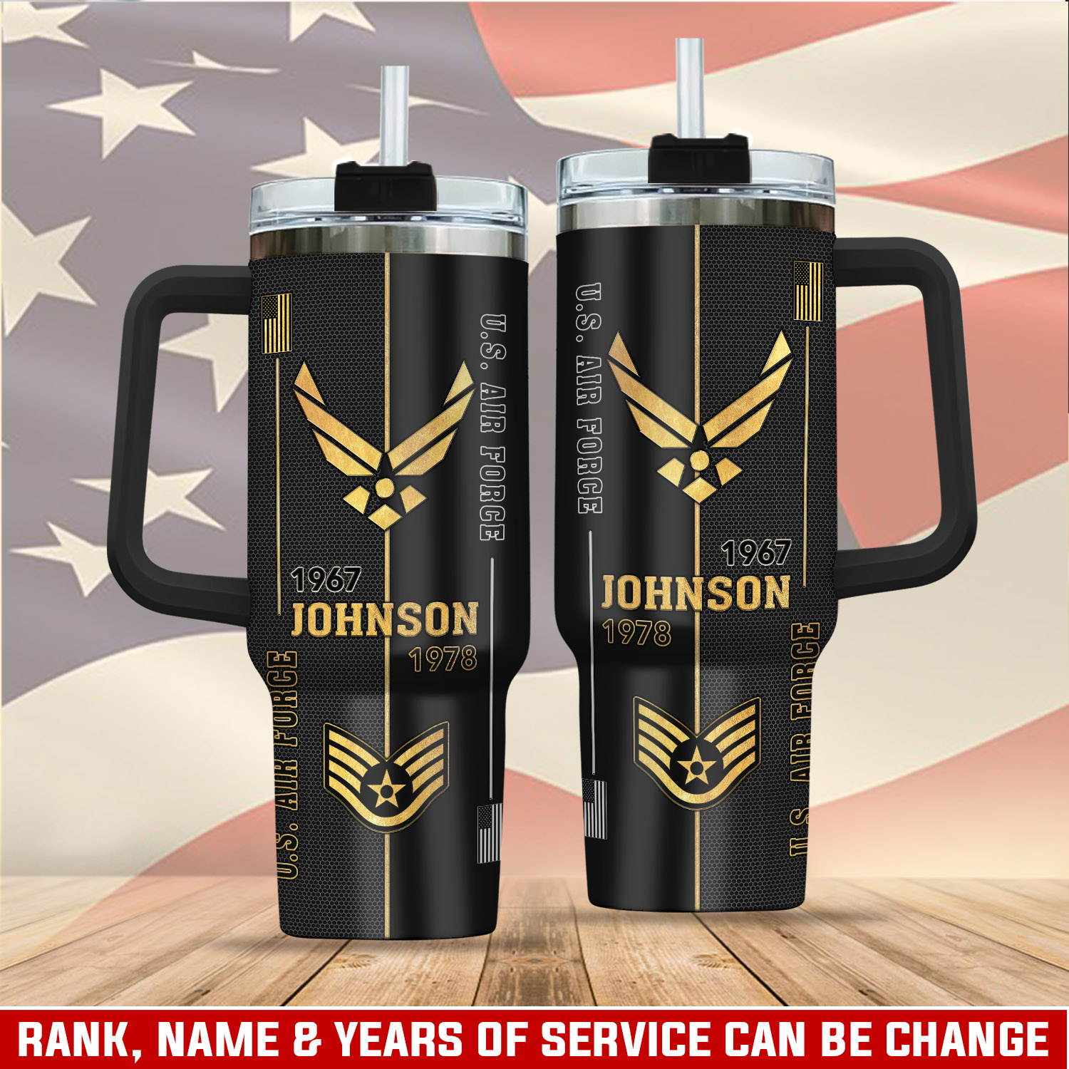 United States Air Force Custom Stanley Cup 40 oz 30 oz Tumbler With Handle