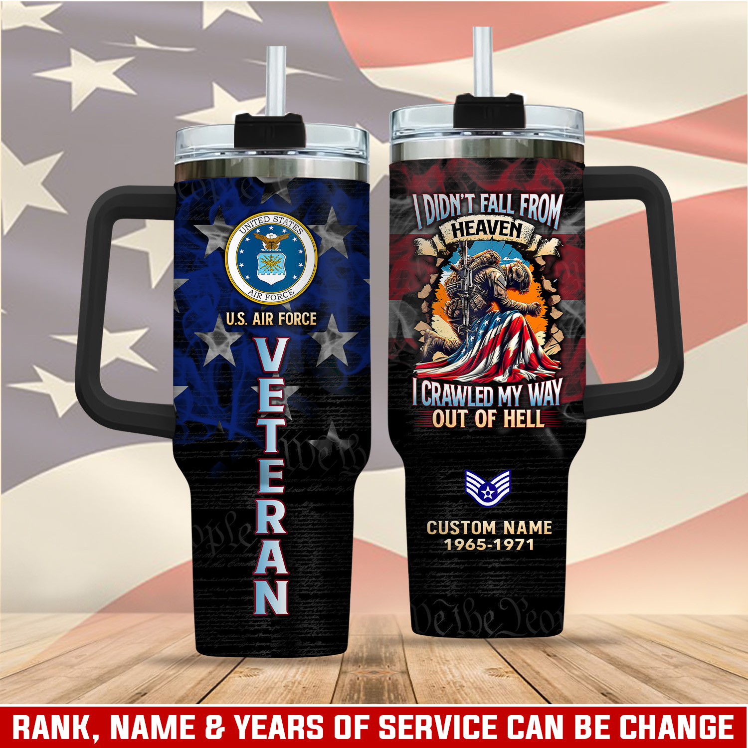 United States Air Force Custom Stanley Cup 40 oz 30 oz Tumbler With Handle