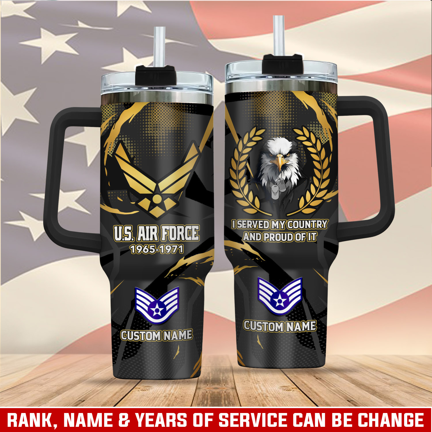 United States Air Force Custom Stanley Cup 40 oz 30 oz Tumbler With Handle