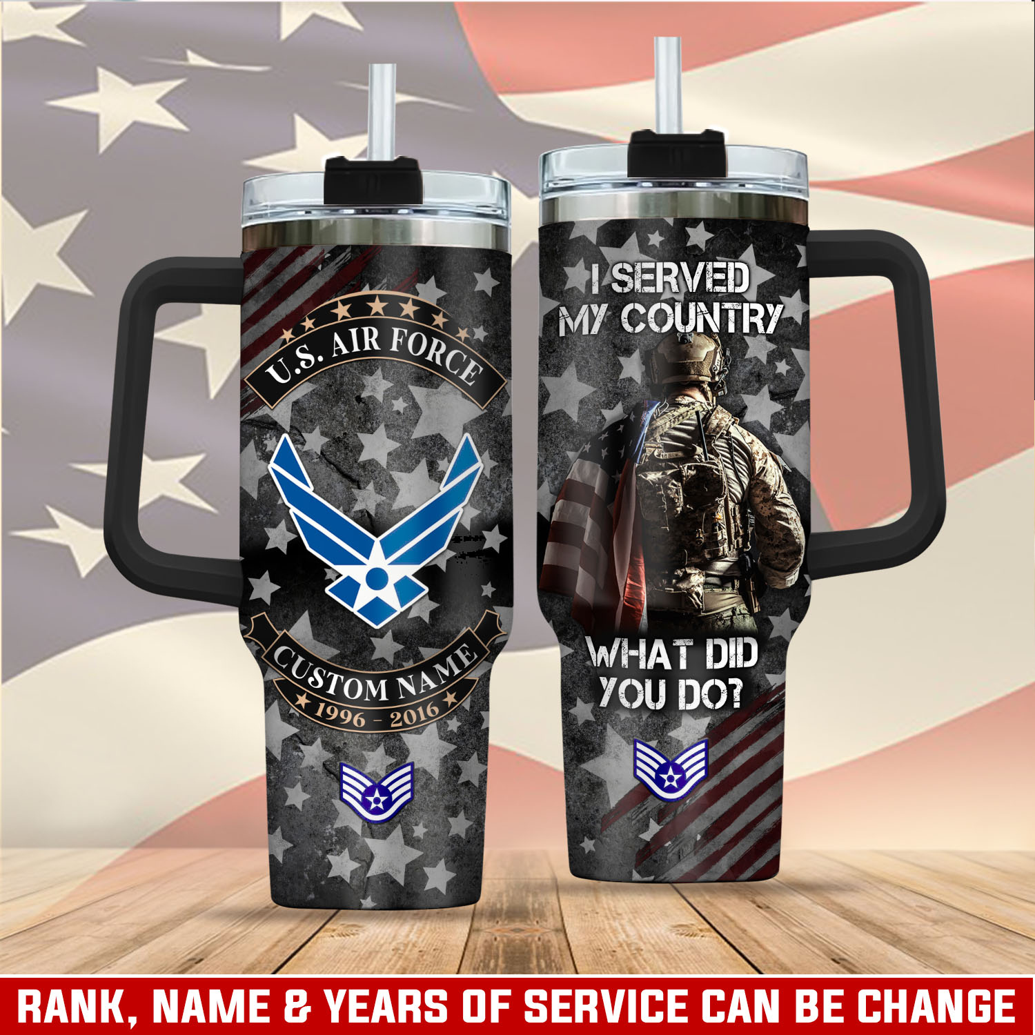 United States Air Force Custom Stanley Cup 40 oz 30 oz Tumbler With Handle