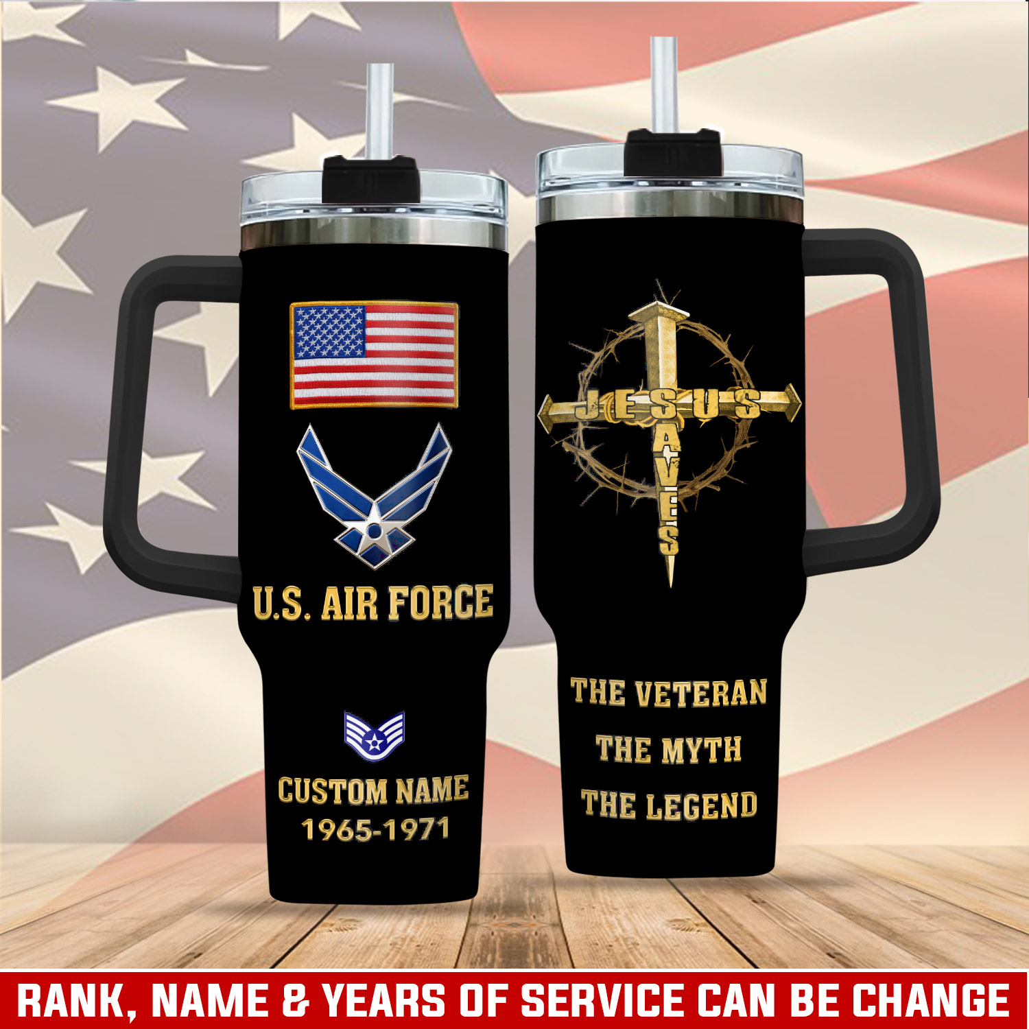 United States Air Force Custom Stanley Cup 40 oz 30 oz Tumbler With Handle