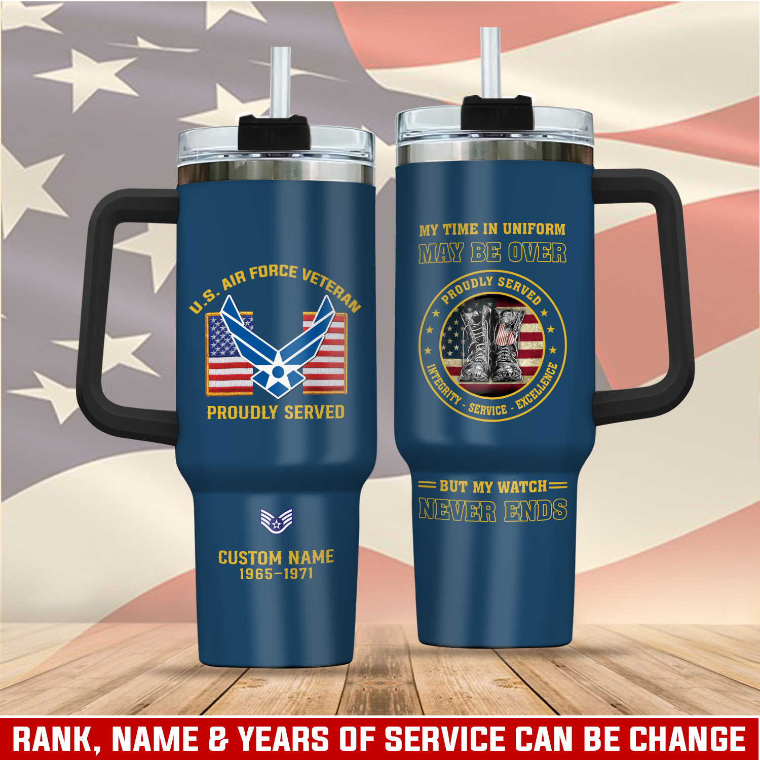 United States Air Force Custom Stanley Cup 40 oz 30 oz Tumbler With Handle