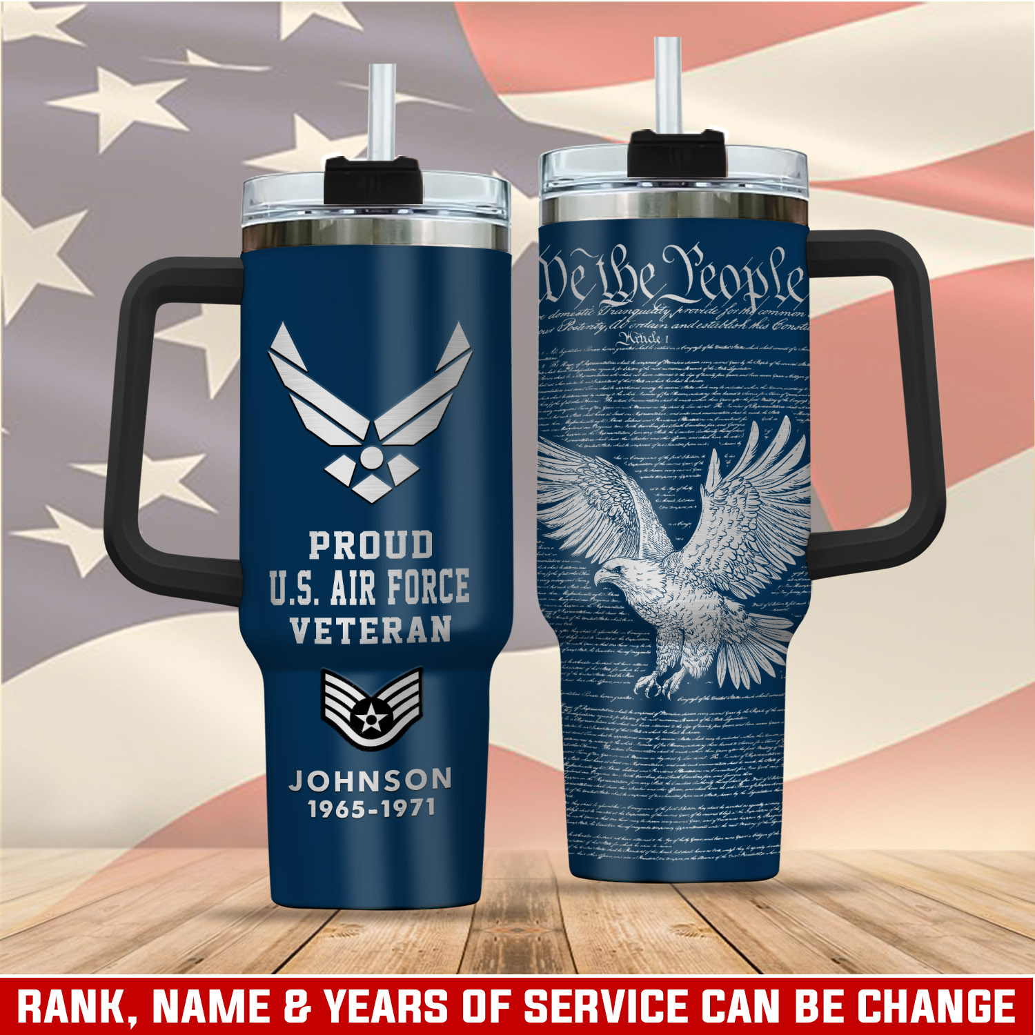 United States Air Force Custom Stanley Cup 40 oz 30 oz Tumbler With Handle