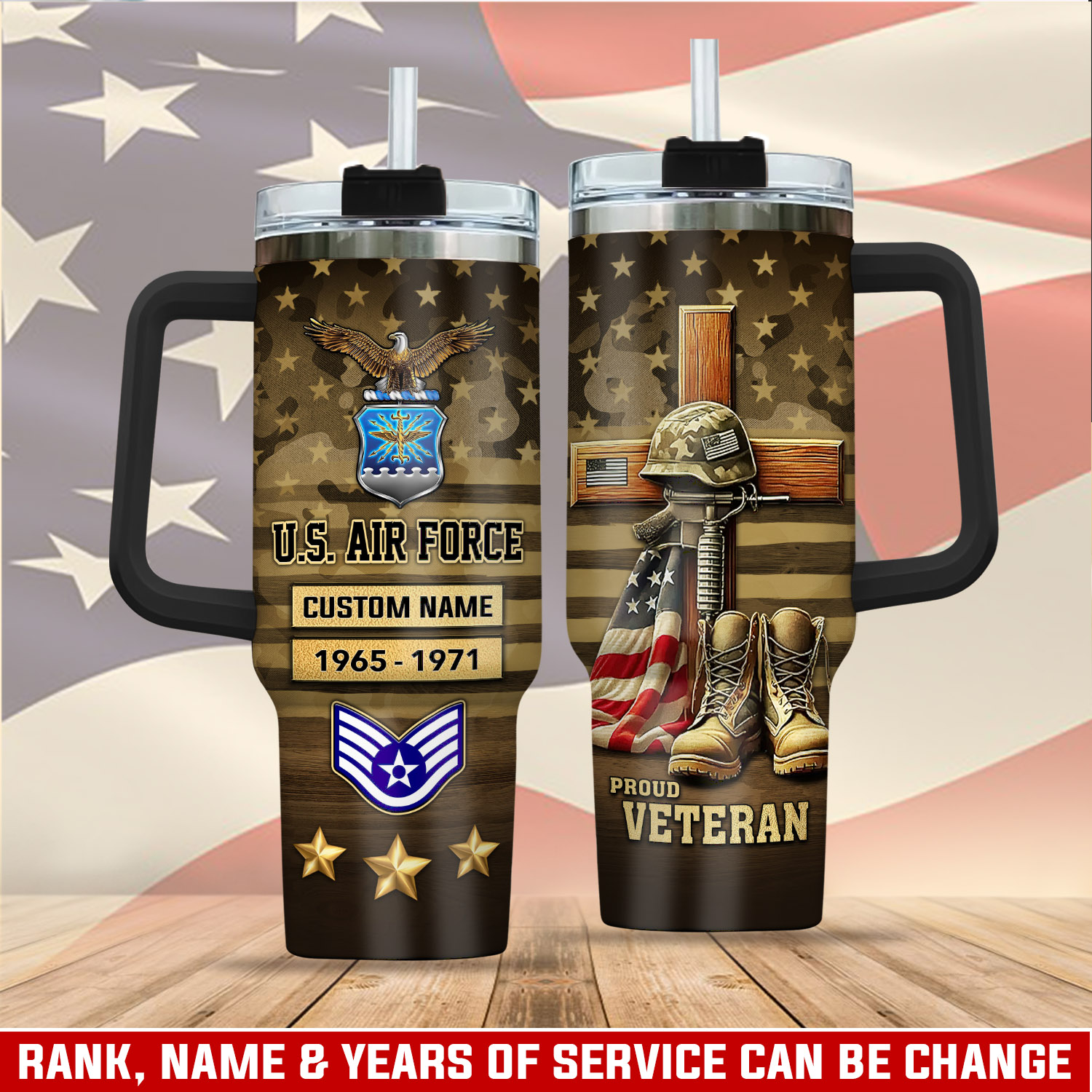 United States Air Force Custom Stanley Cup 40 oz 30 oz Tumbler With Handle