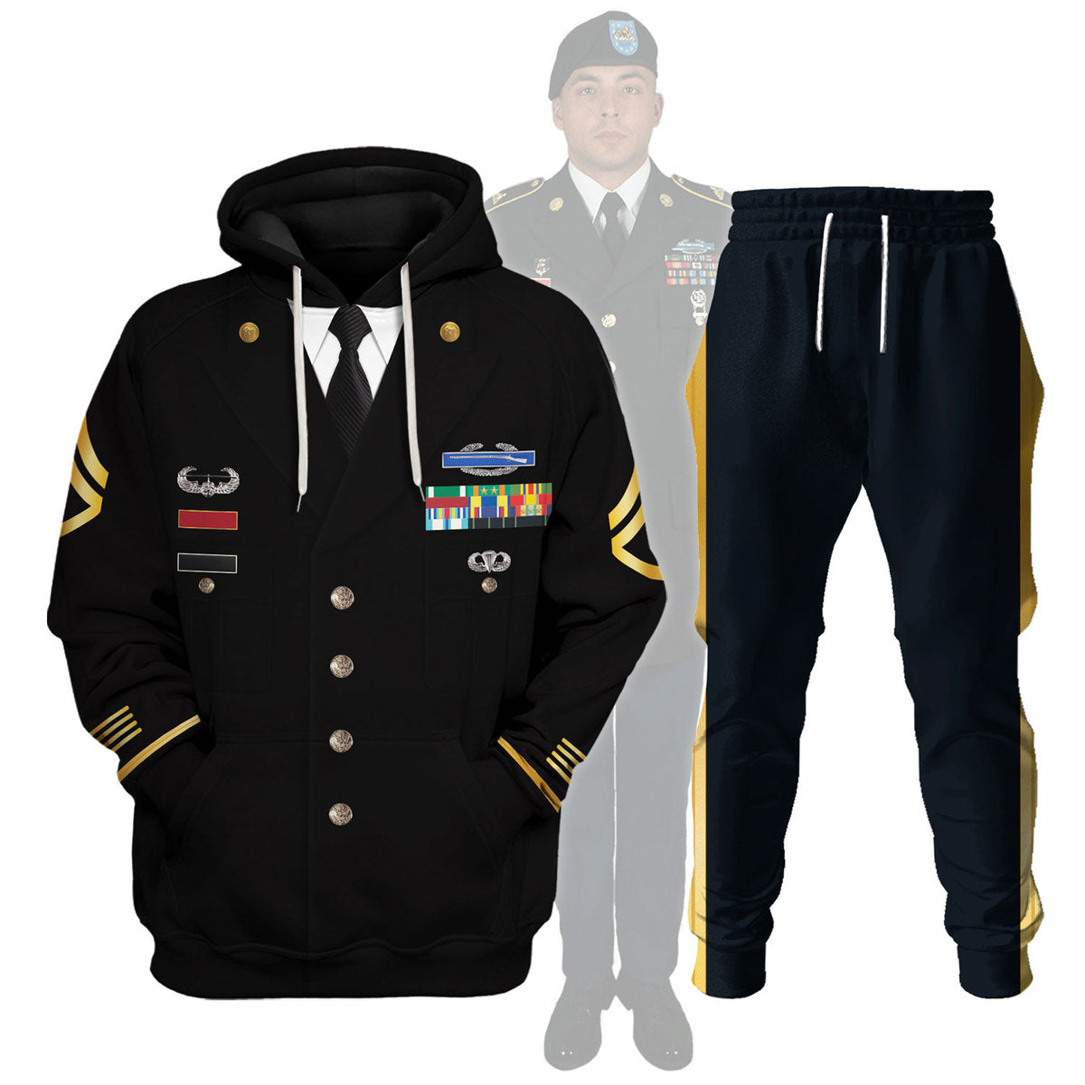 United States Army Blue Service Costume Hoodie Sweatshirt T-Shirt Sweatpants Tracksuit - Stormmerch Exclusive